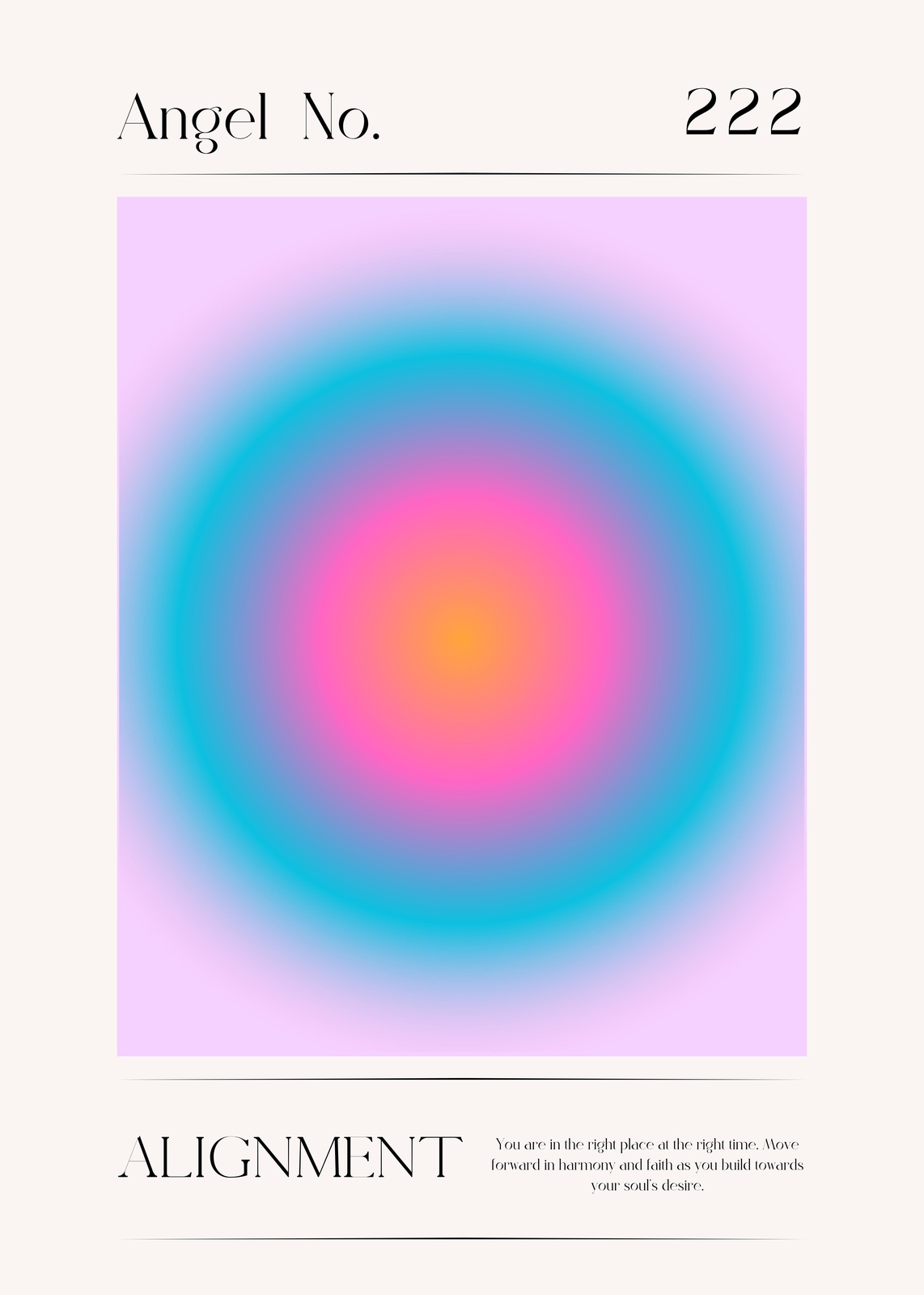 Angel Aura 222 Alignment Wall Art