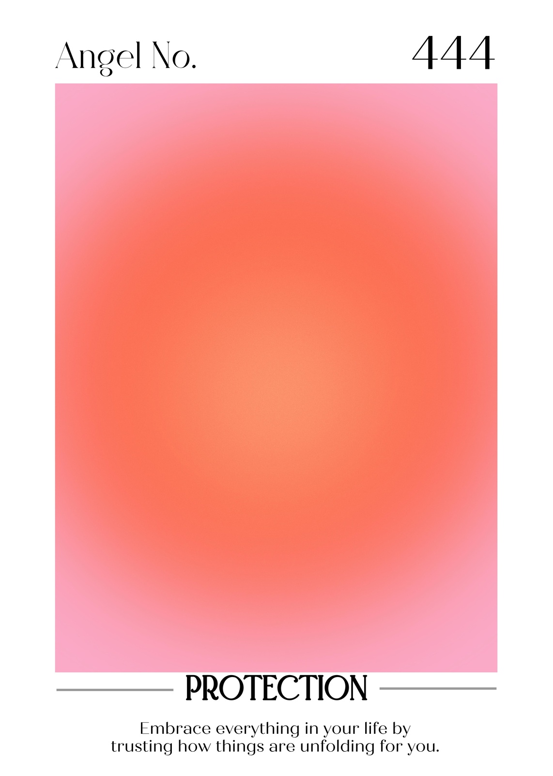 Angel 444 Protection Gradient Aura Wall Art