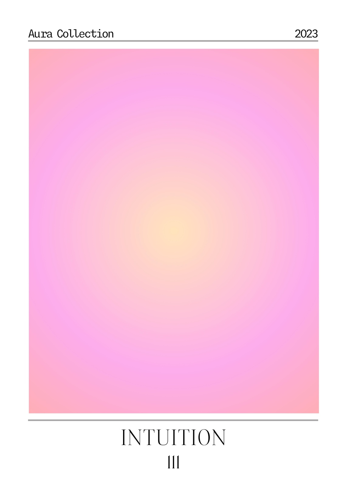 Intuition Aura Gradient Pink Yellow Wall Art