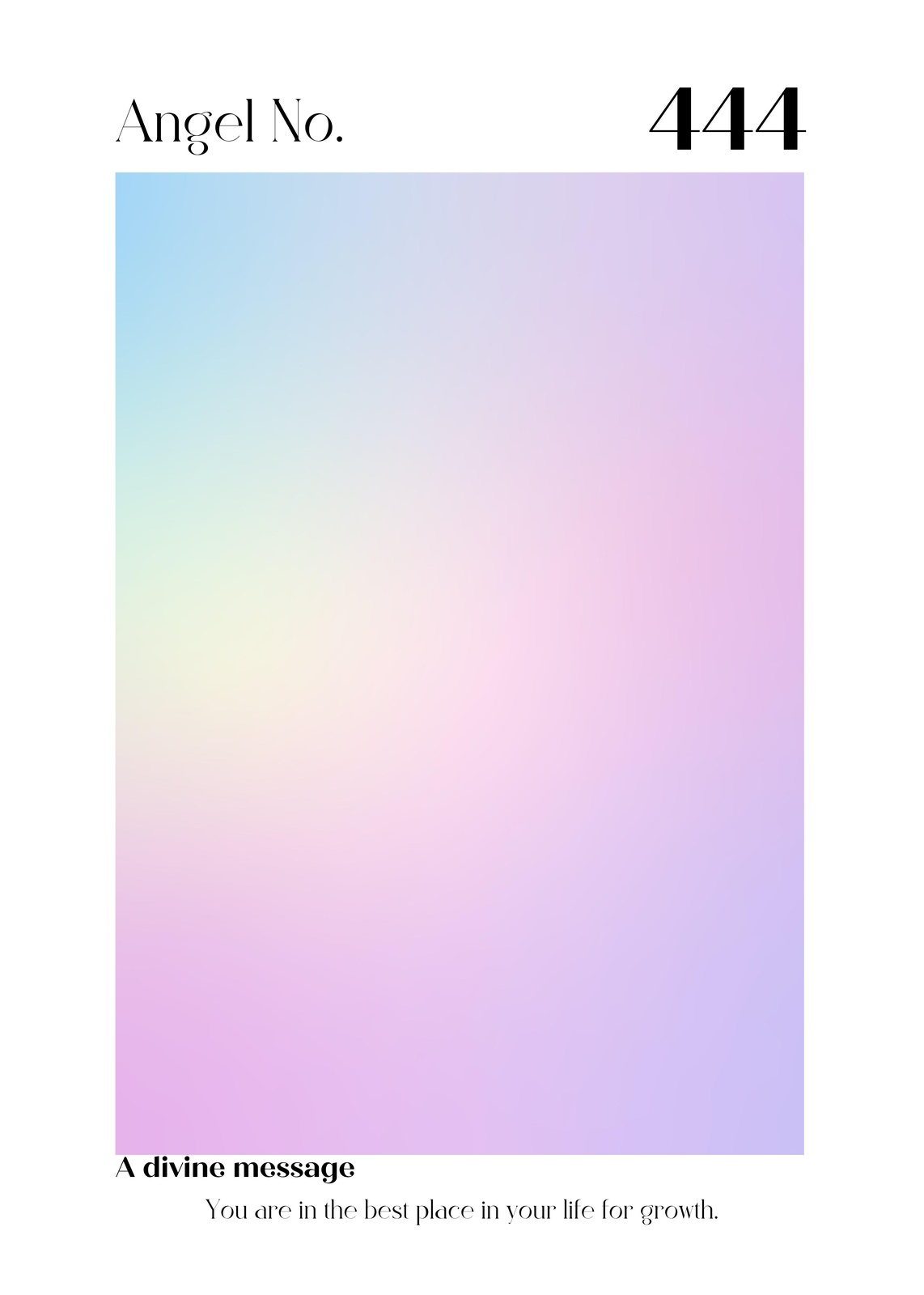 Angel Number 444 Gradient Aura Wall Art