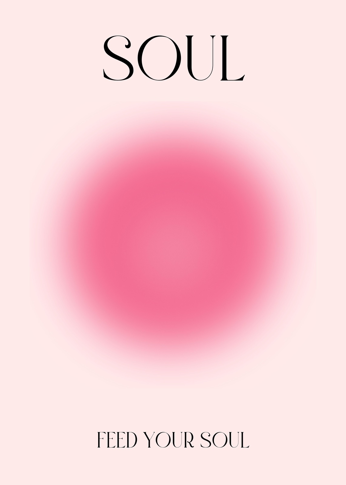 Aura "Soul" Pink Gradient Wall Art