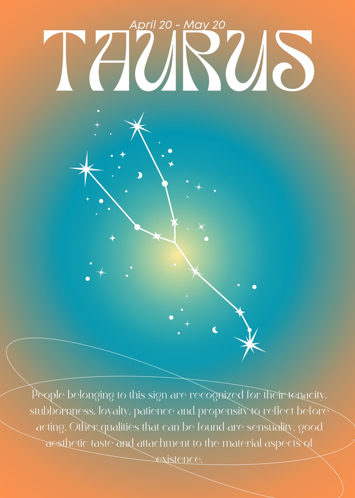 Taurus Constellation Zodiac Art Wall Art