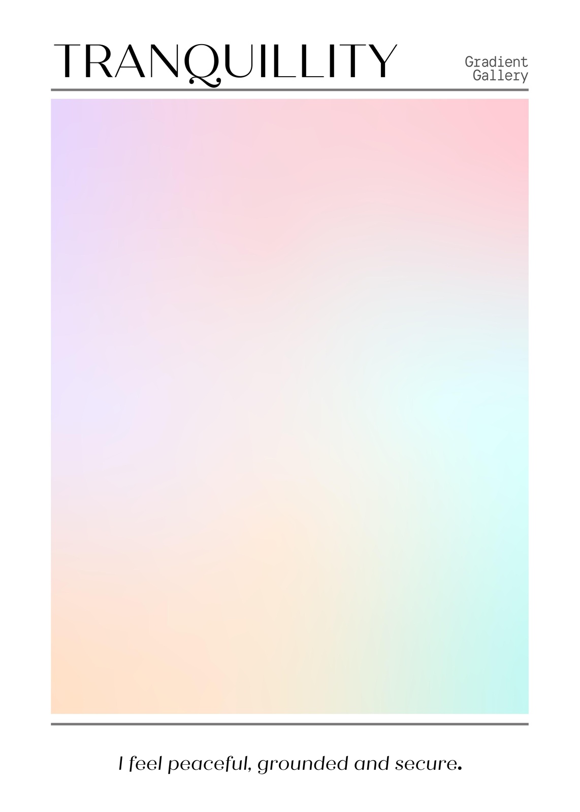 Soft Gradient Tranquillity Wall Art
