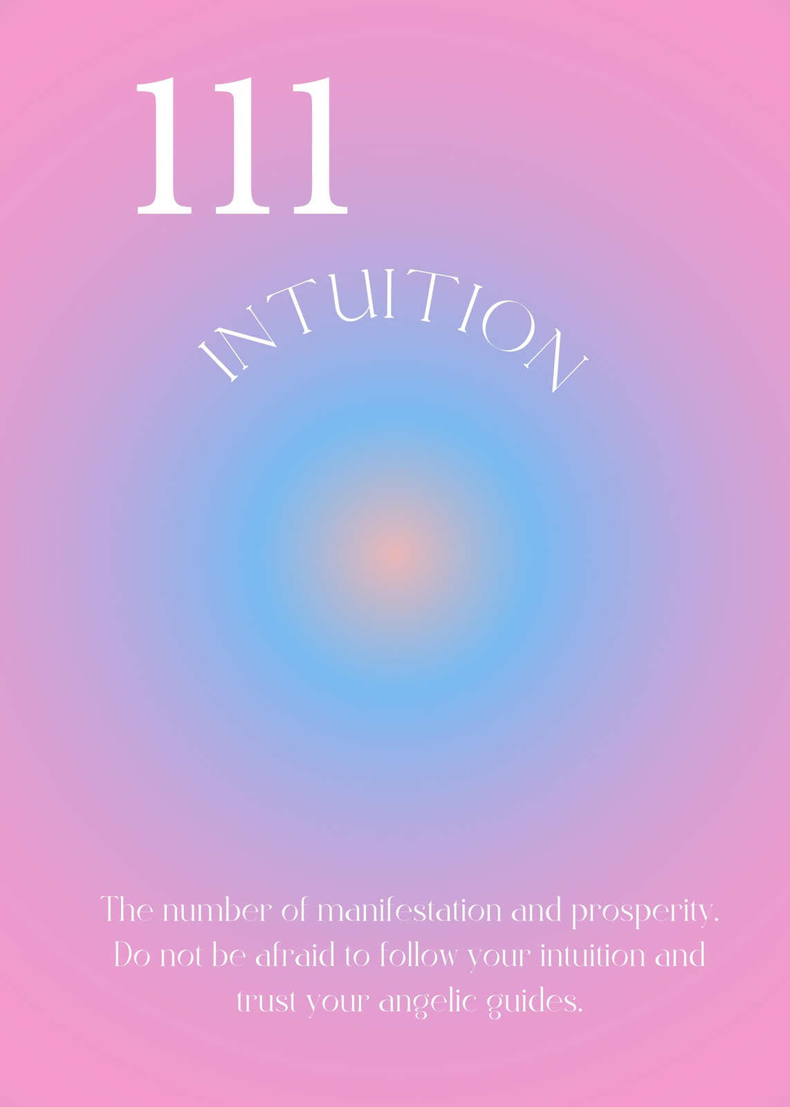 111 Intuition Aura Gradient Wall Art