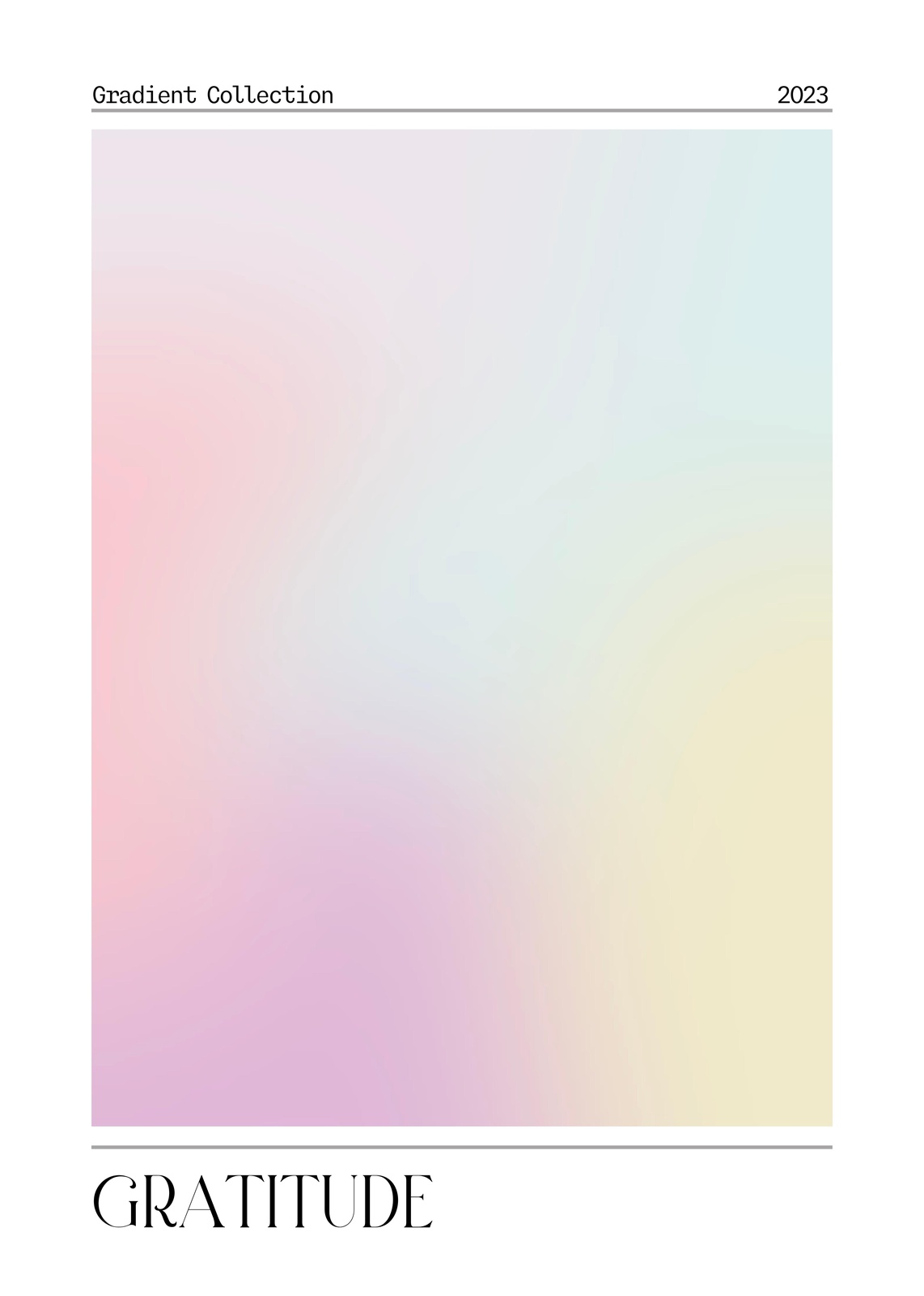 Pastel Gradient "Gratitude" Wall Art Wall Art