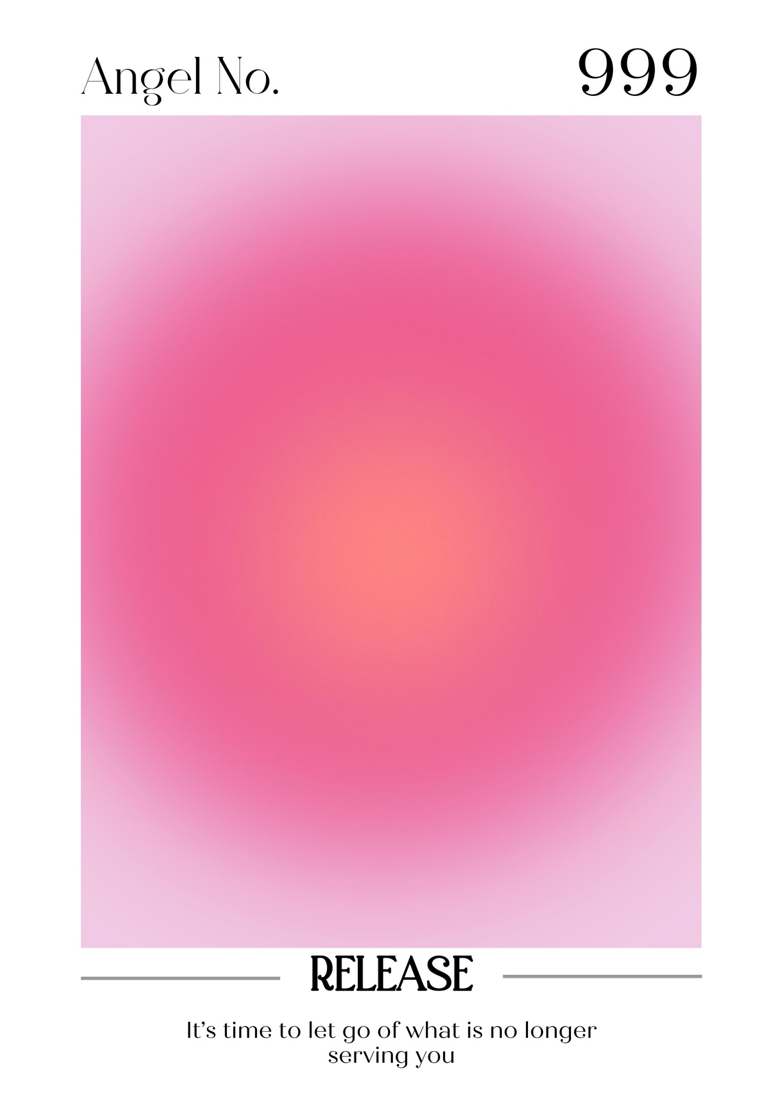Angel 999 Release Aura Gradient Wall Art