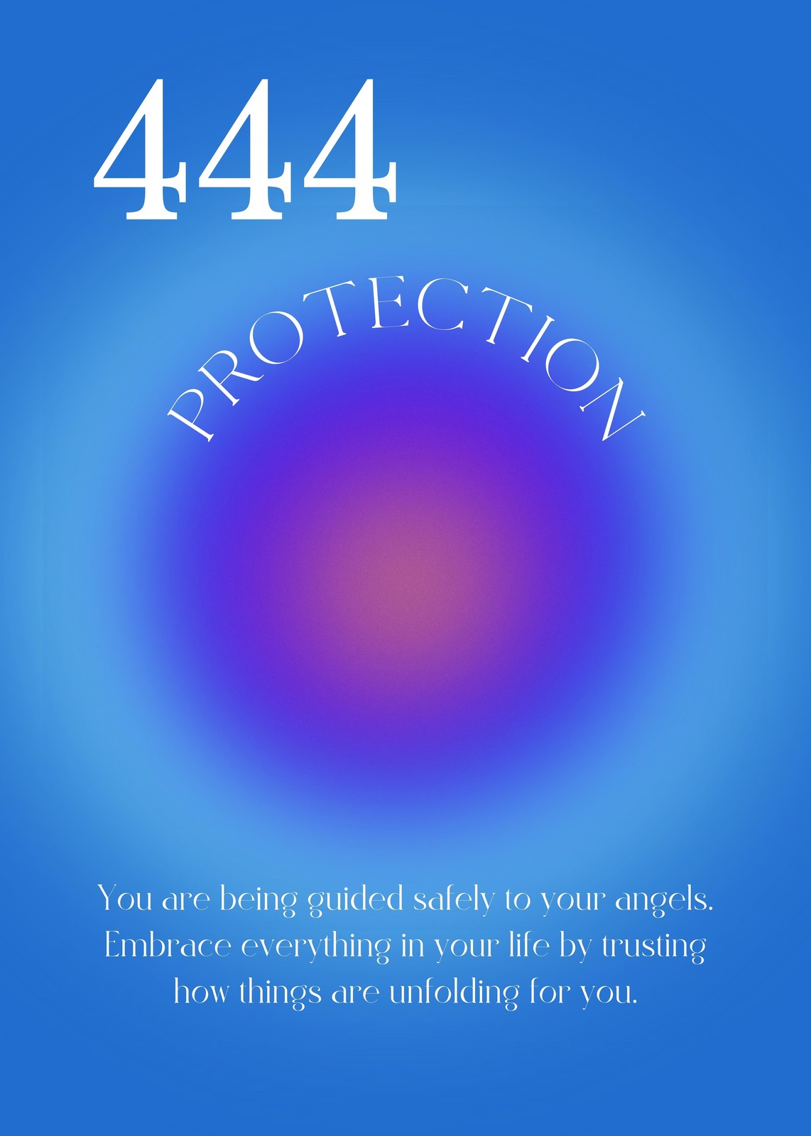 Angel Number 444 Protection Aura Wall Art