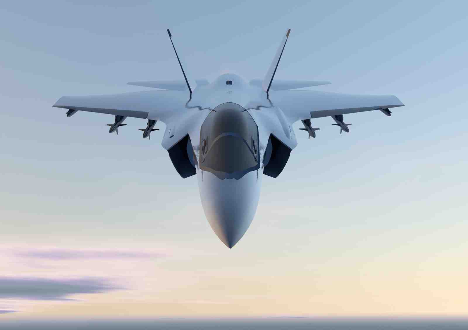 Modern Fighter Jet Sky Wall Art