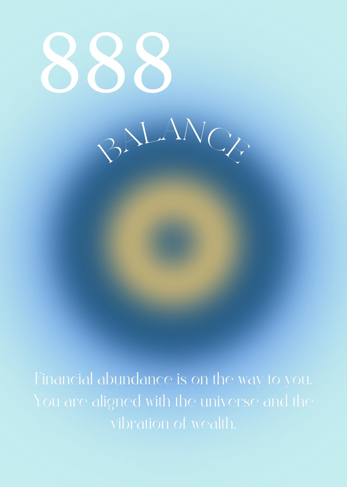 888 Balance Aura Angel Number Wall Art