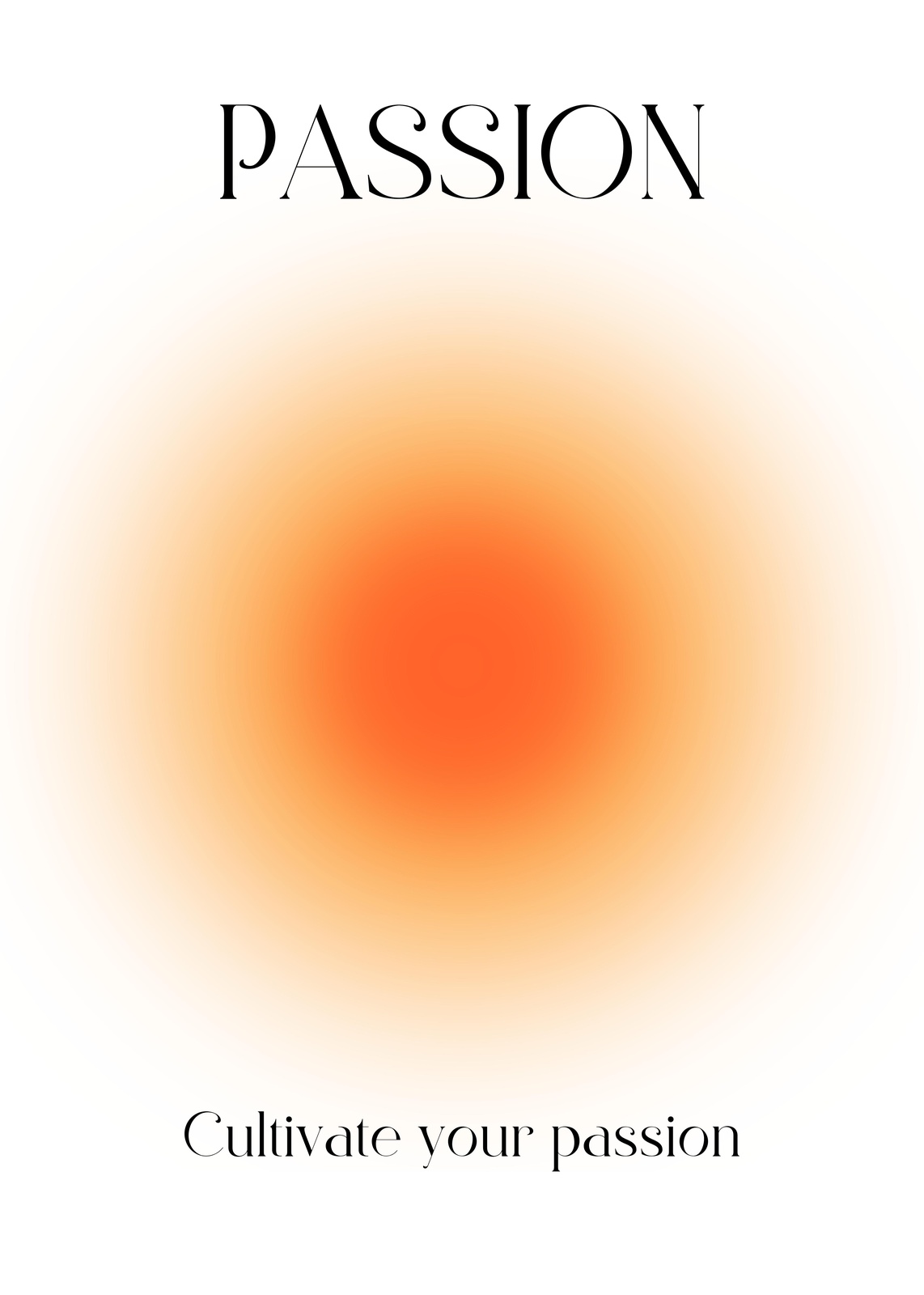 Inspiring Passion Aura Gradient Wall Art