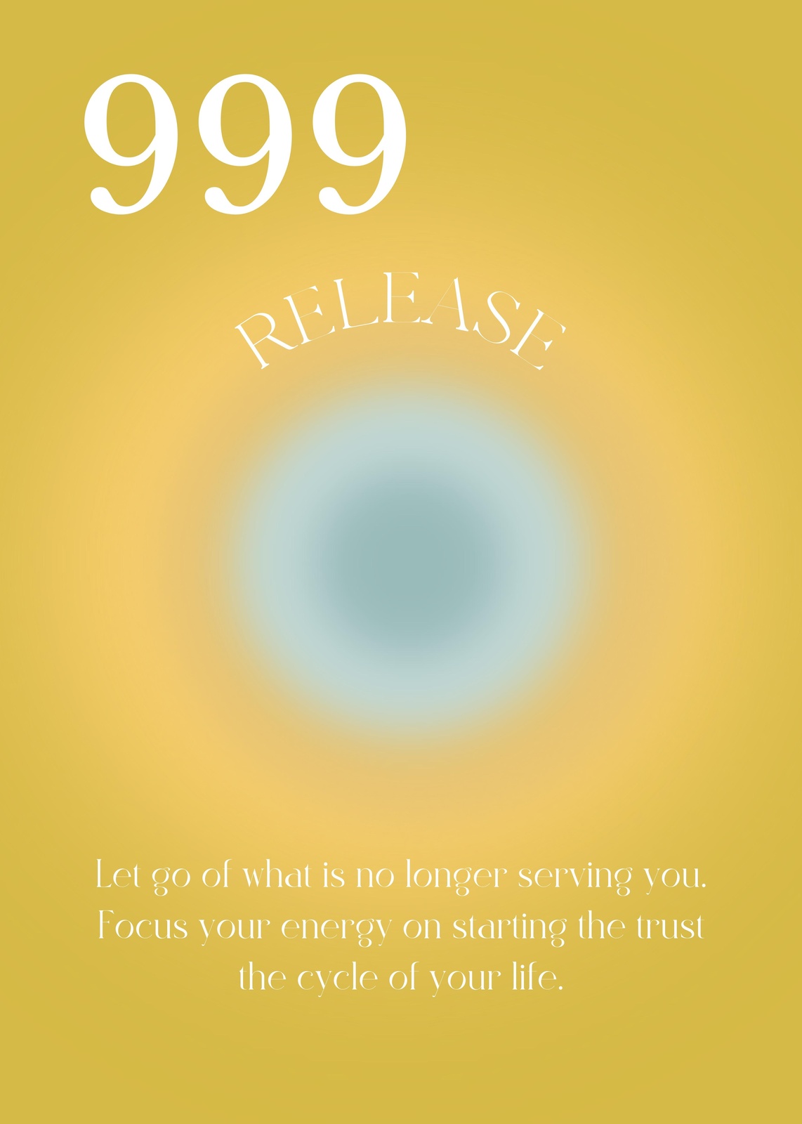 999 Angel Number Release Wall Art