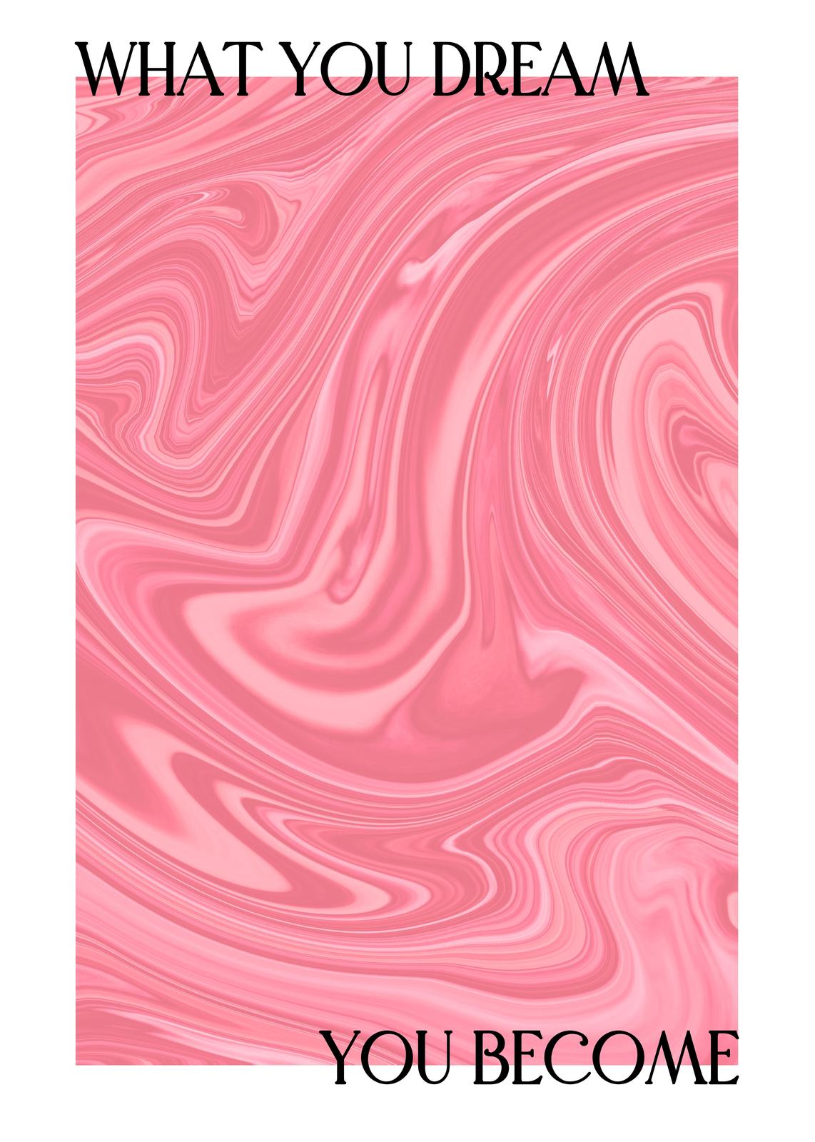 Dreamy Pink Swirl Inspirational Wall Art