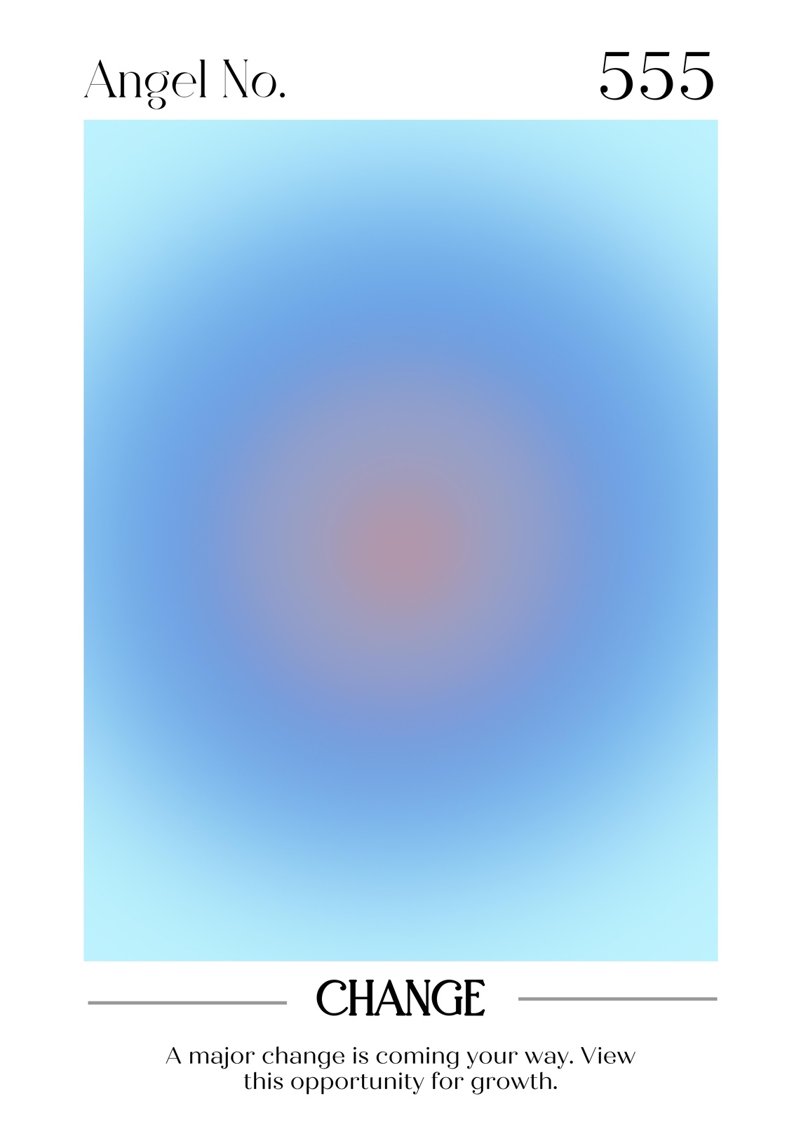 Angel Number 555 Change Aura Wall Art