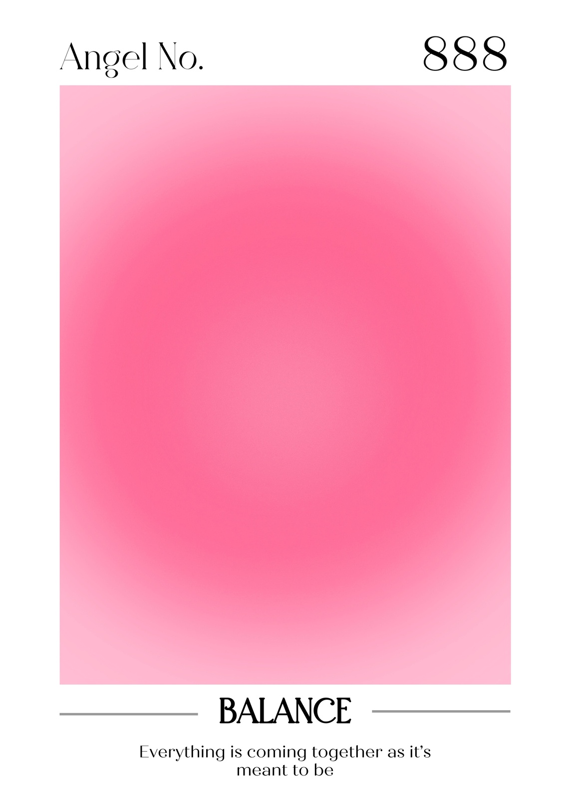 Angel Number 888 Balance Aura Wall Art