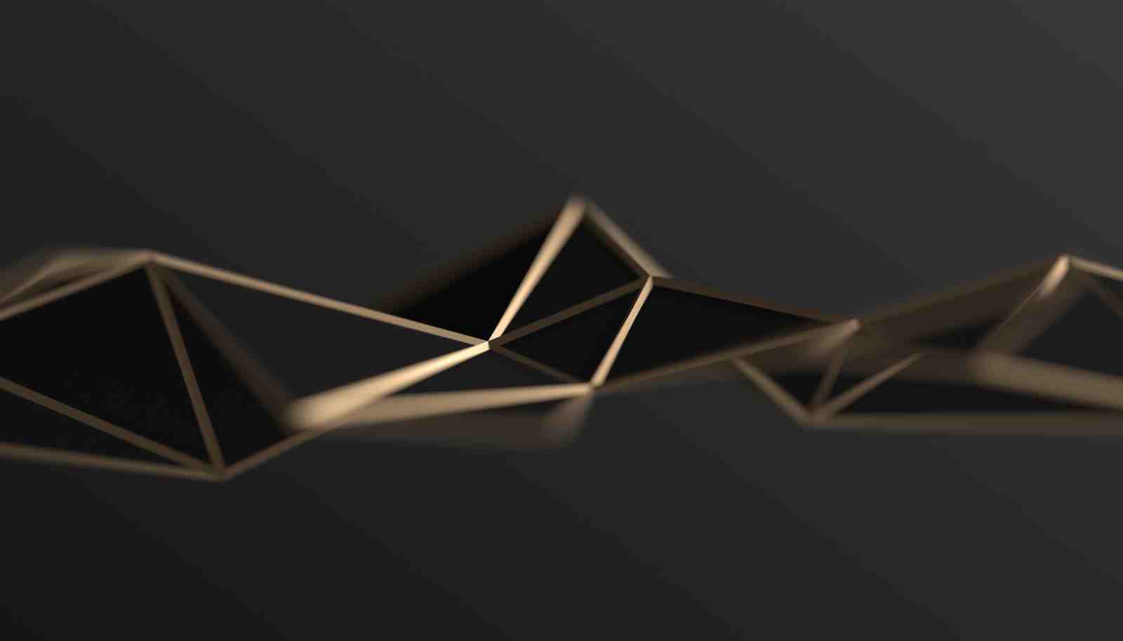Geometric Gold Abstract Art Wall Art