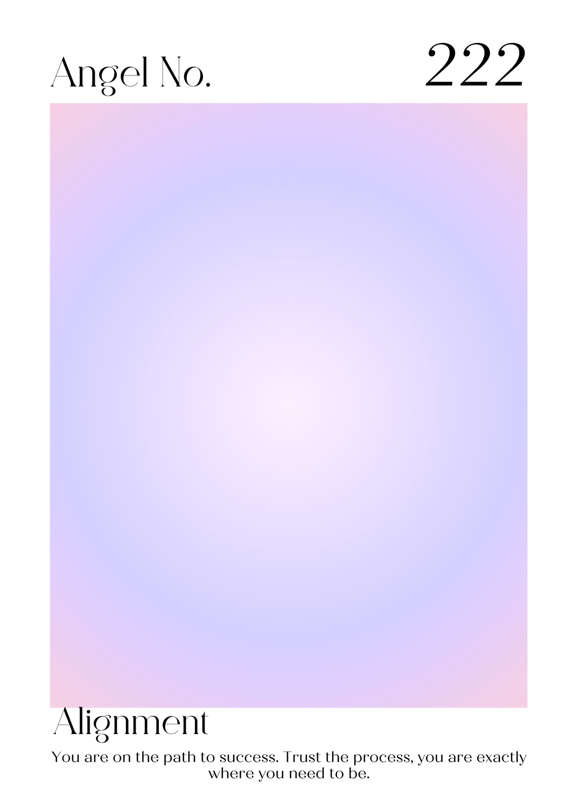 Angel Number 222 "Alignment" Aura Wall Art