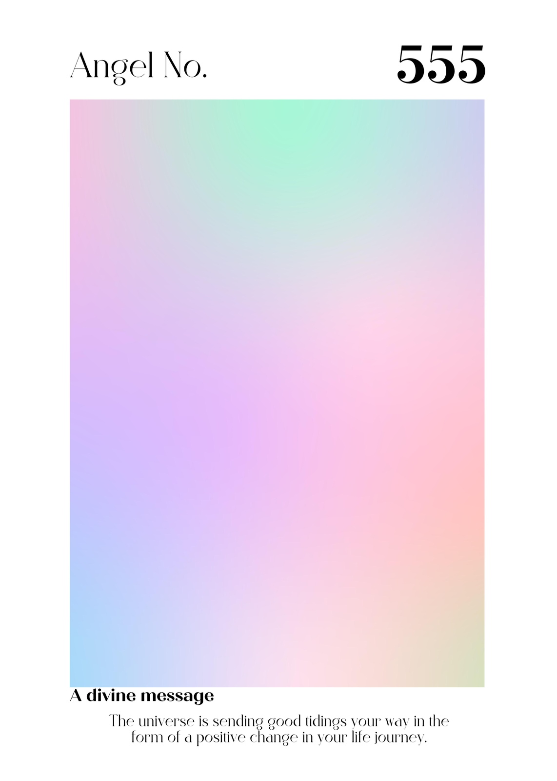 Angel Number 555 Gradient Art Wall Art