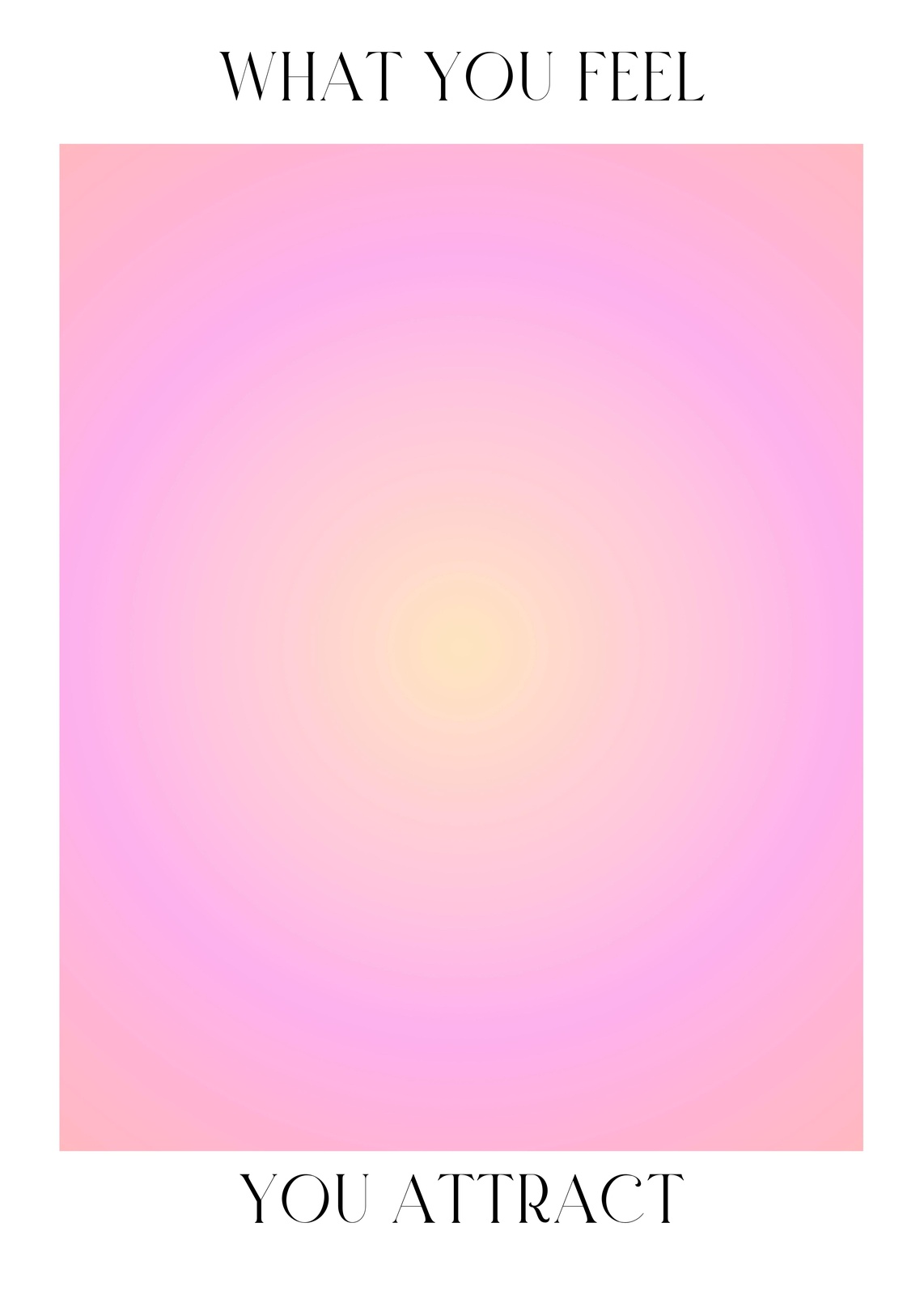 Aesthetic Gradient Aura Positive Affirmation Wall Art