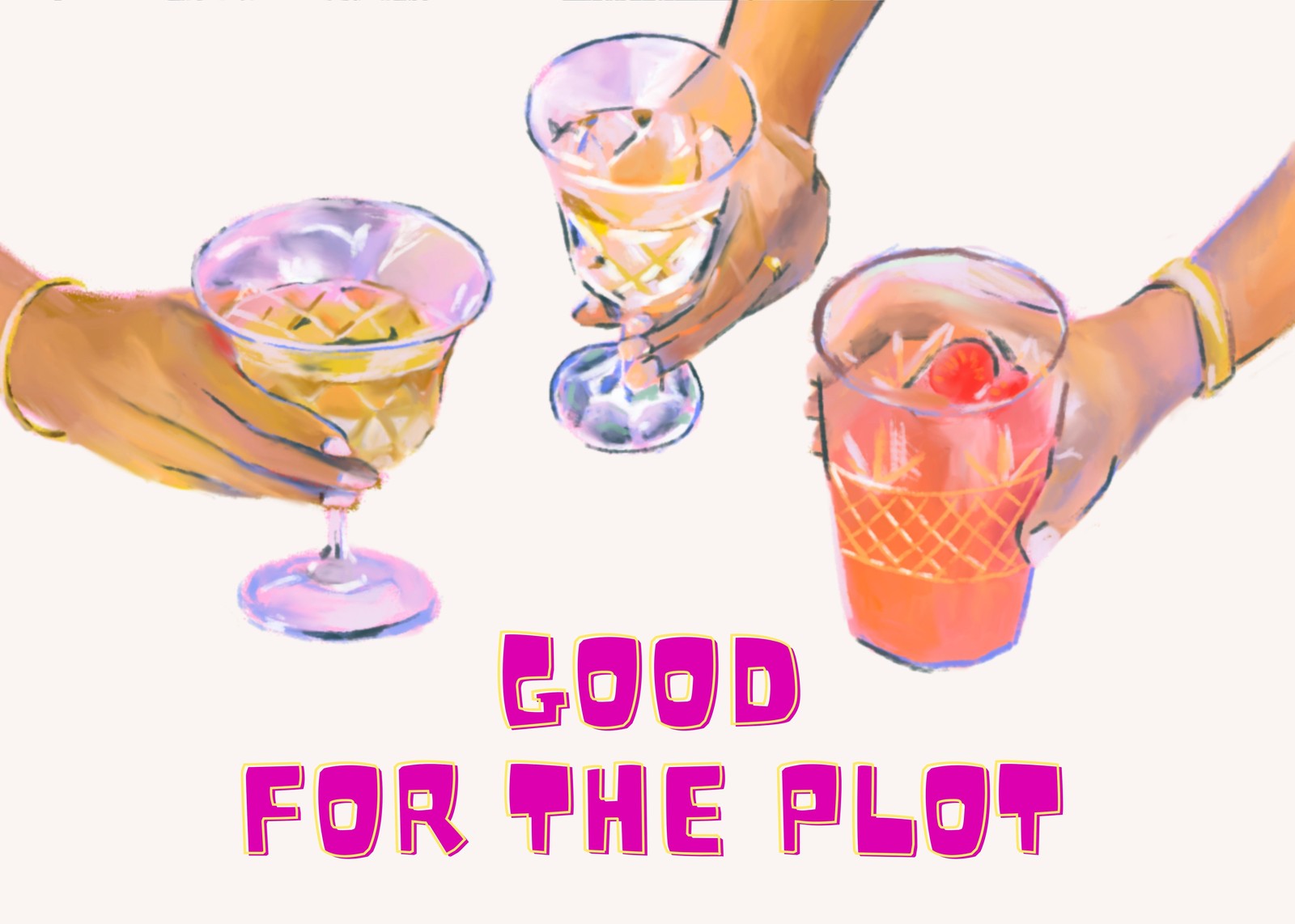 Cocktail Cheers "Good for the Plot" Wall Art