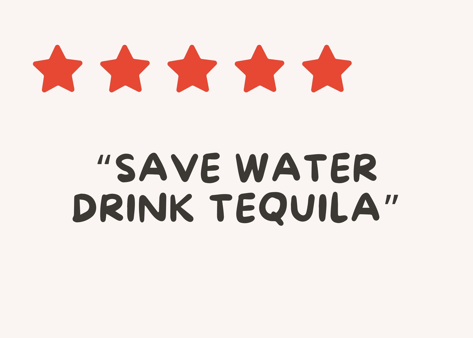 Save Water Drink Tequila - Fun Wall Art Wall Art