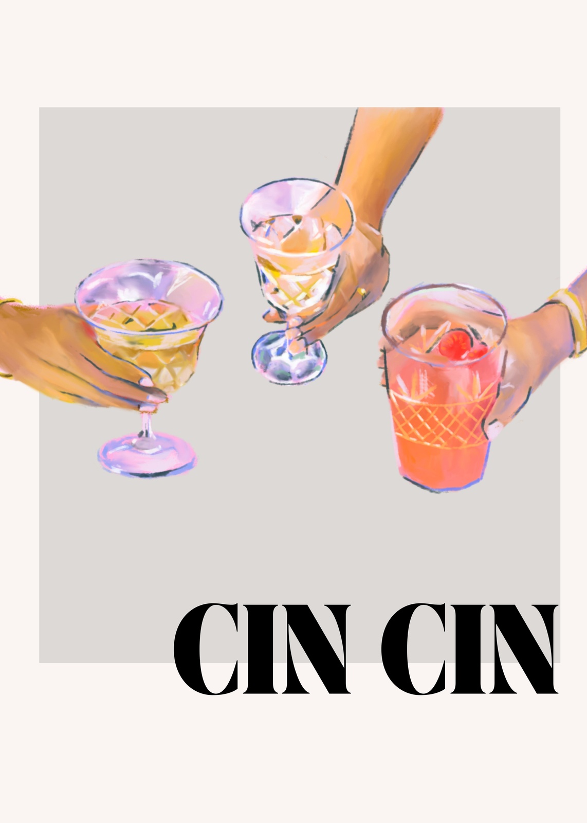 Cheers Cocktail Art Wall Art