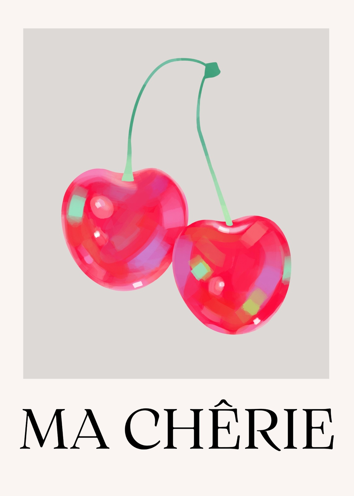 Vibrant Cherries 'Ma Chérie' Wall Art