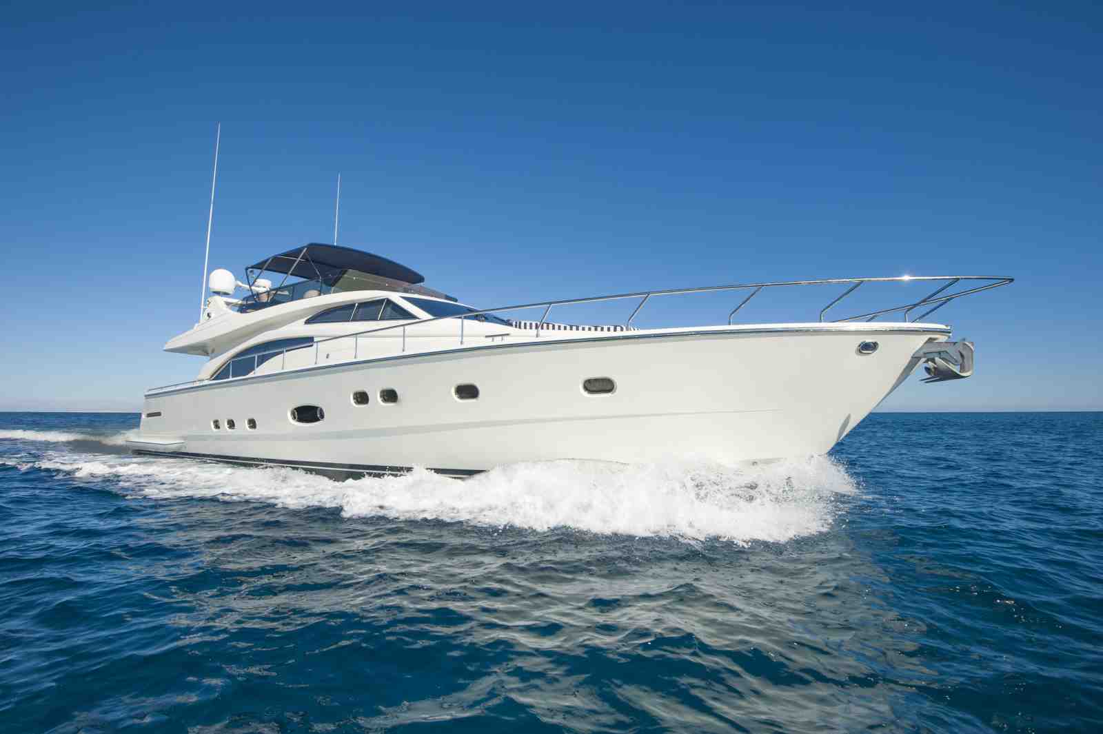 Luxury Yacht Sailing Blue Ocean Wall Art