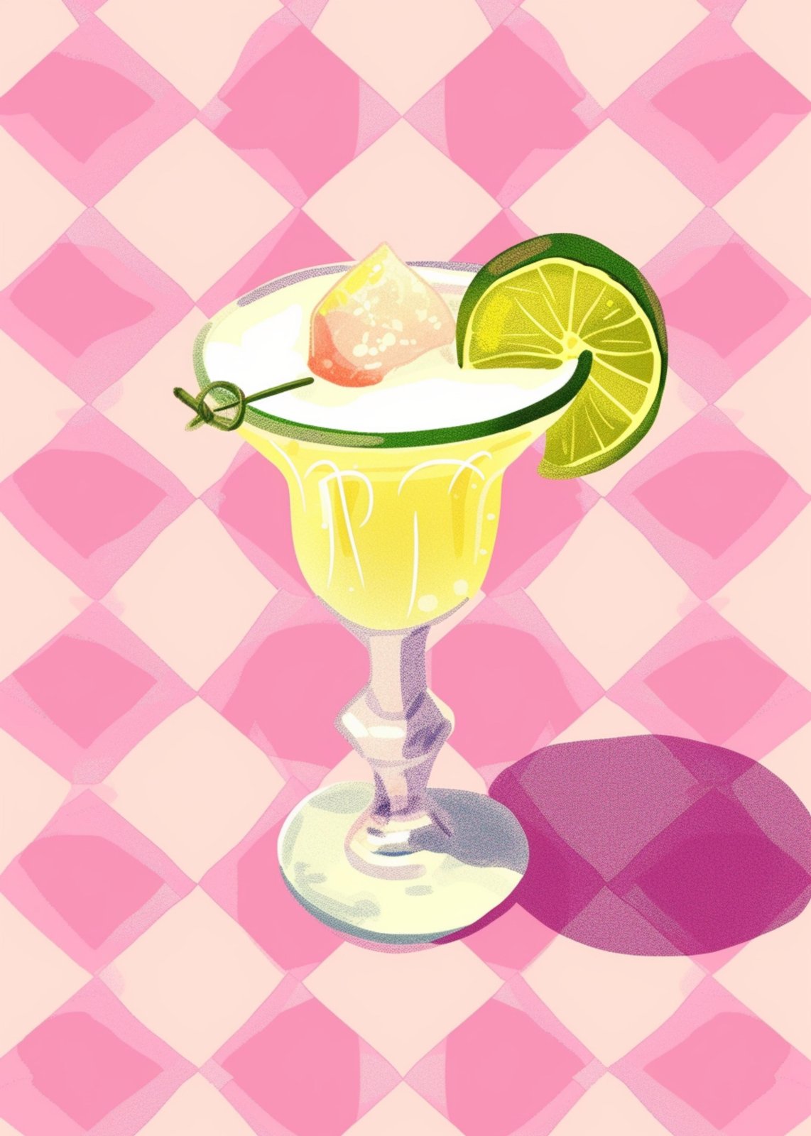 Vibrant Margarita Tropical Vibes Wall Art