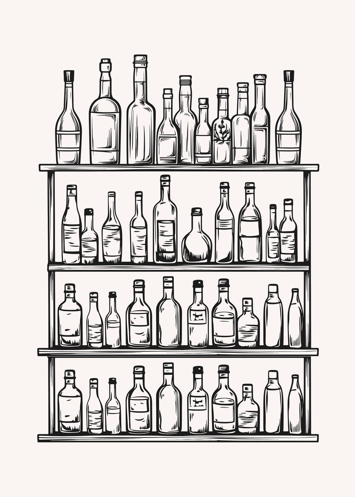 Vintage Bottle Collection Wall Art