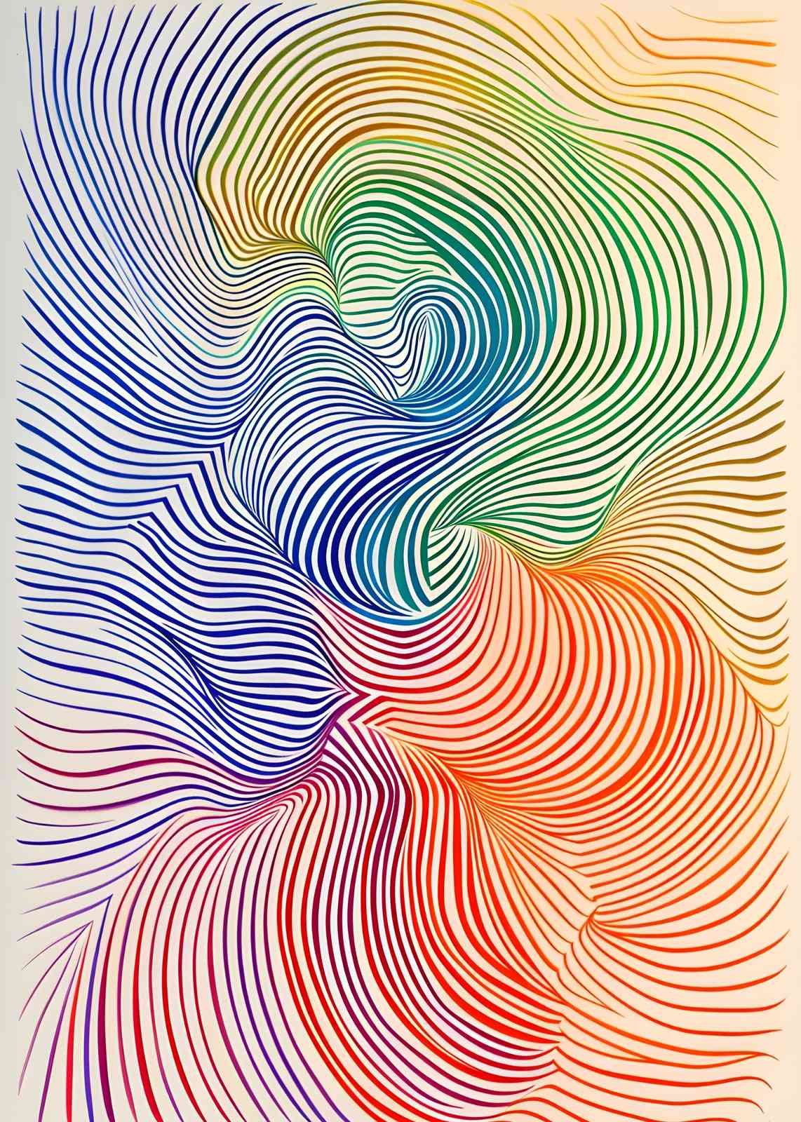 Abstract Gradient Flow Wall Art