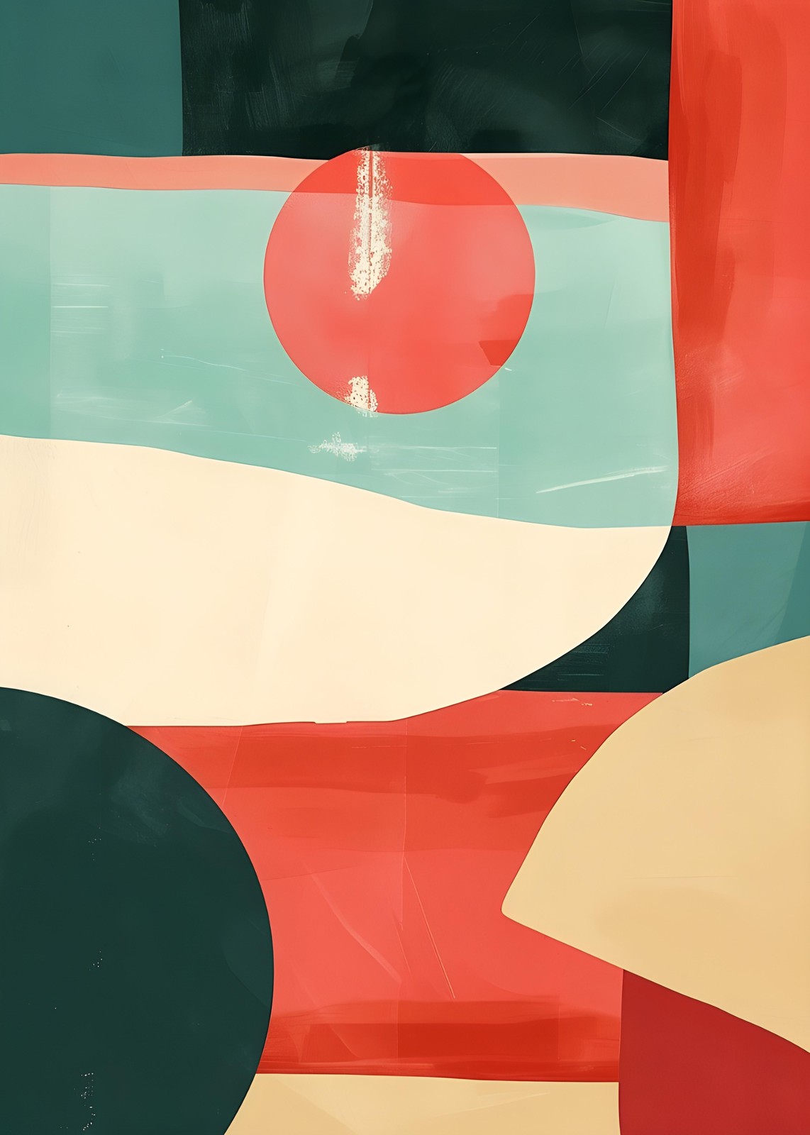 Vibrant Geometric Abstract Wall Art
