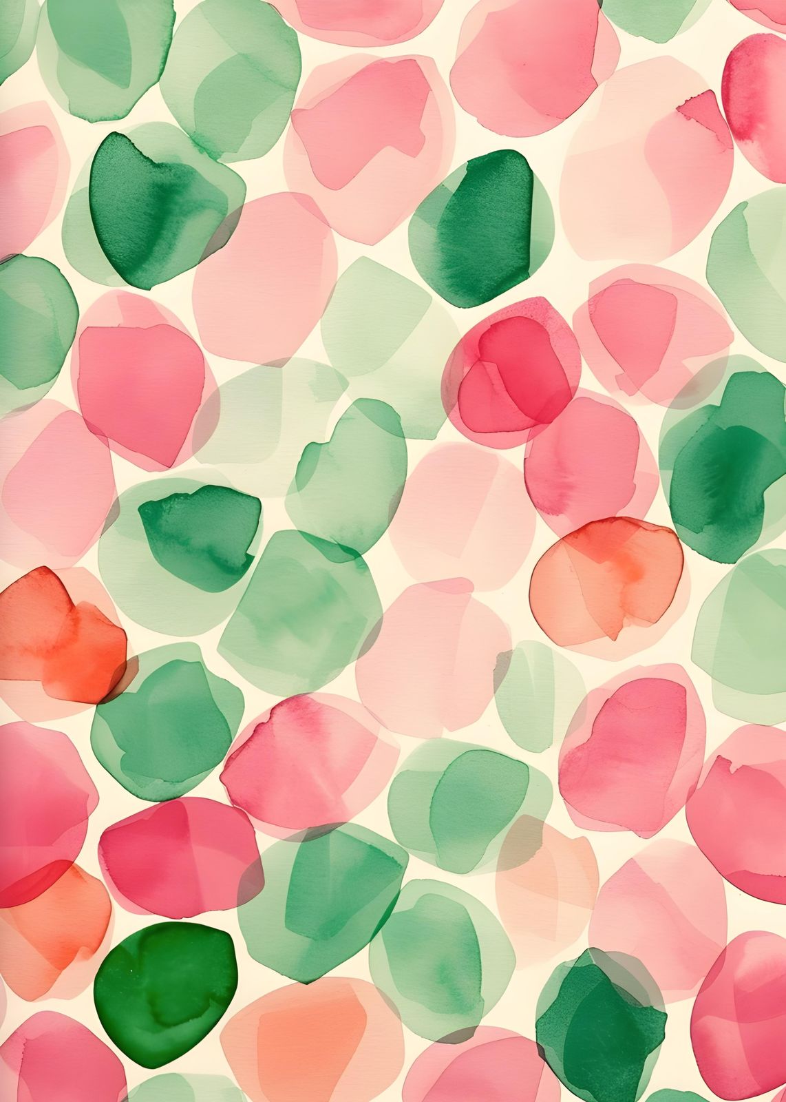 Abstract Watercolor Dots Wall Art