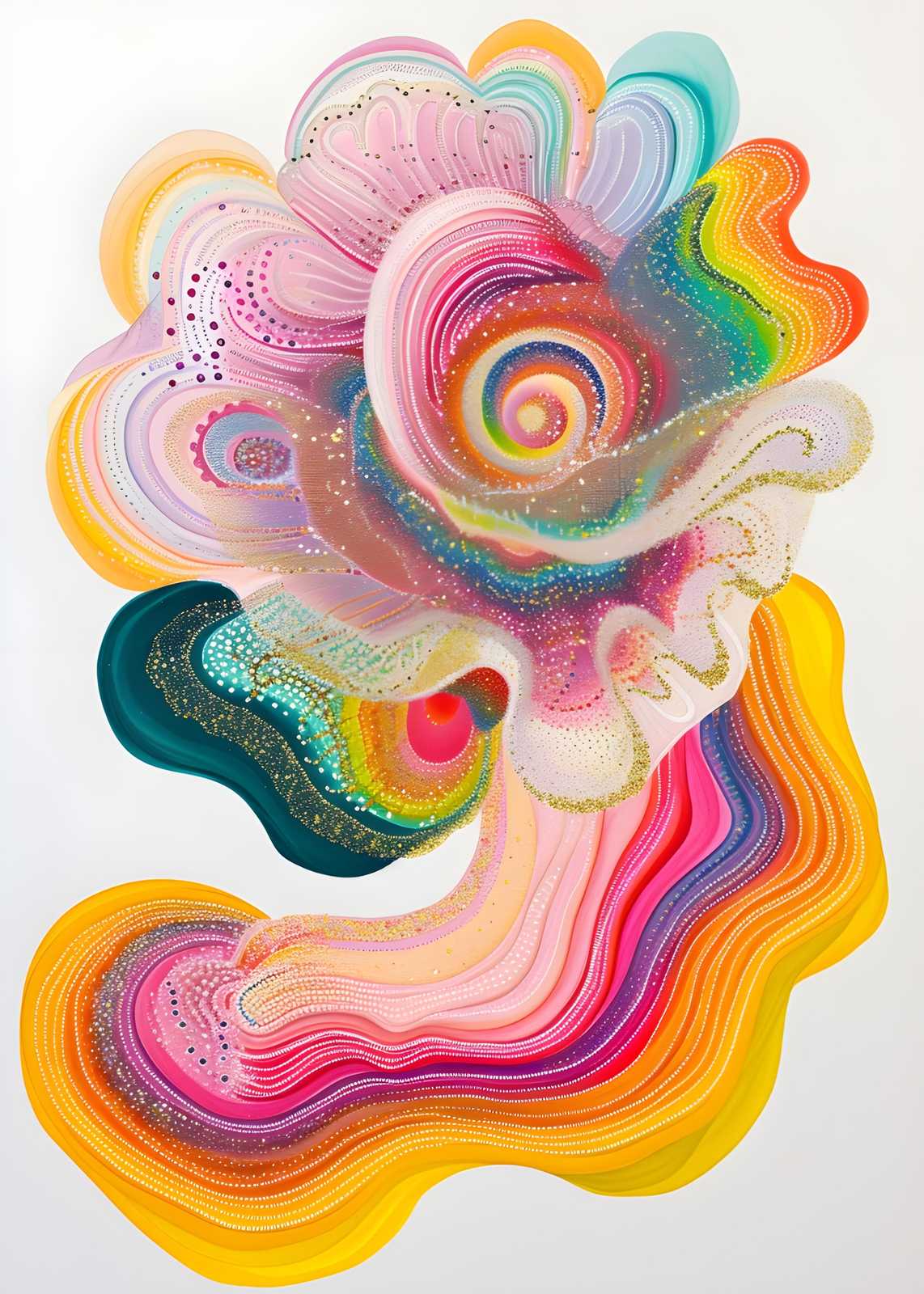 Vibrant Abstract Floral Wall Art
