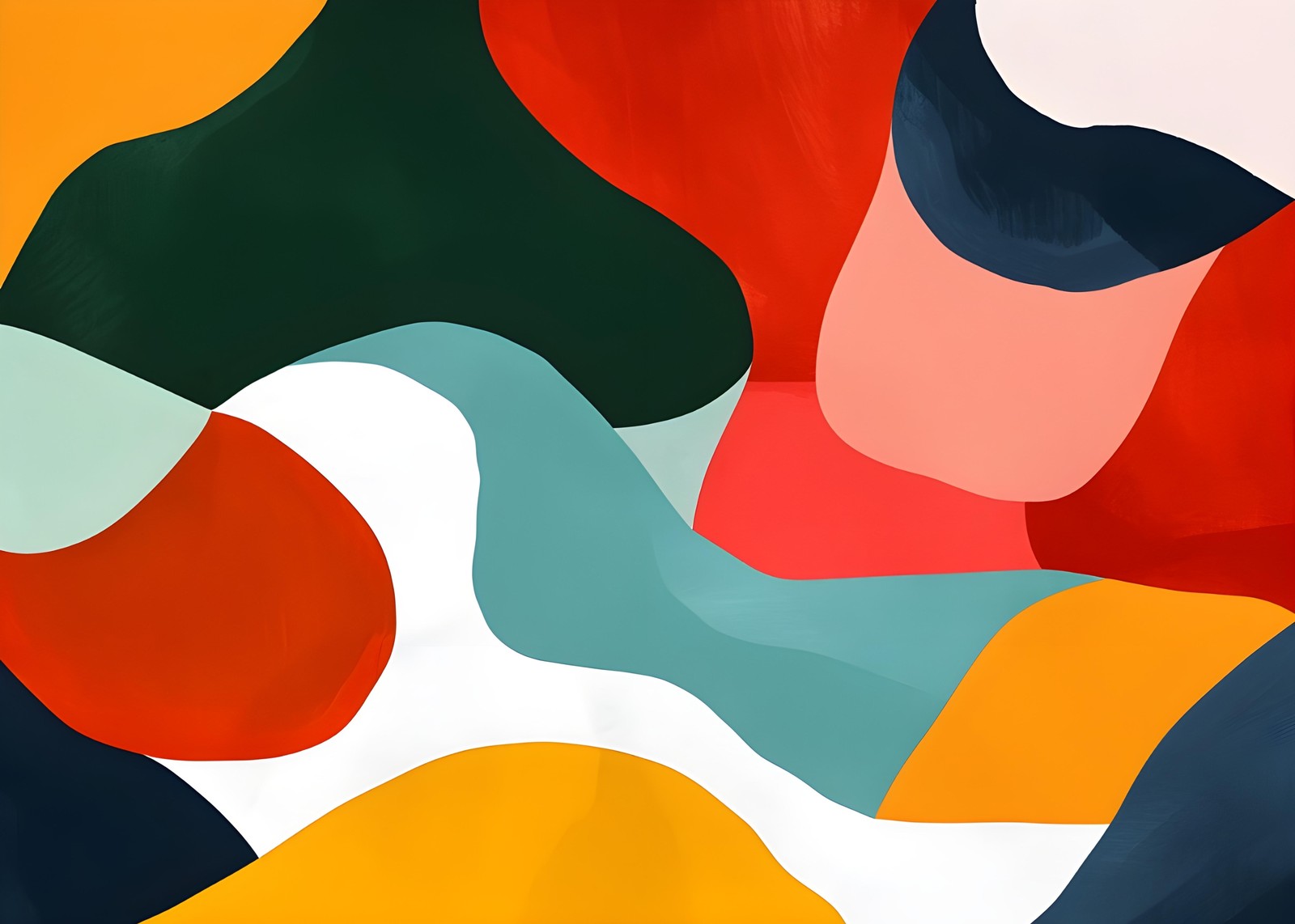 Abstract Organic Shapes Wall Art