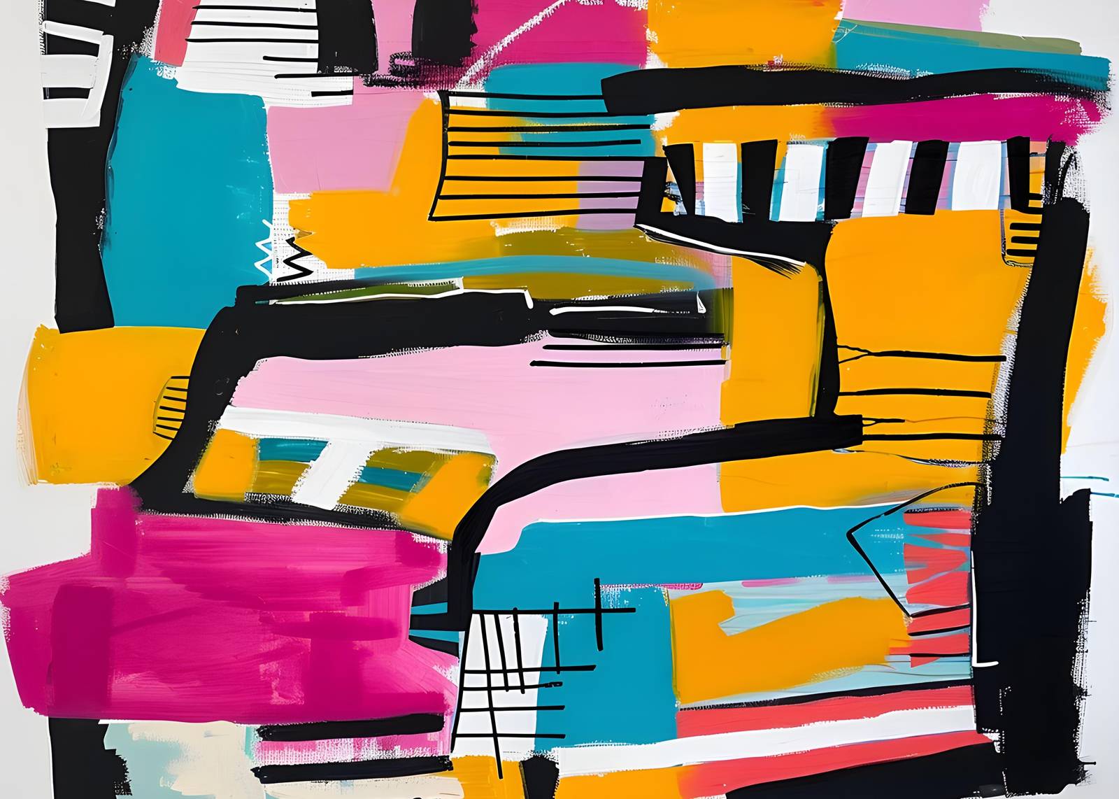 Vibrant Abstract Geometric Wall Art