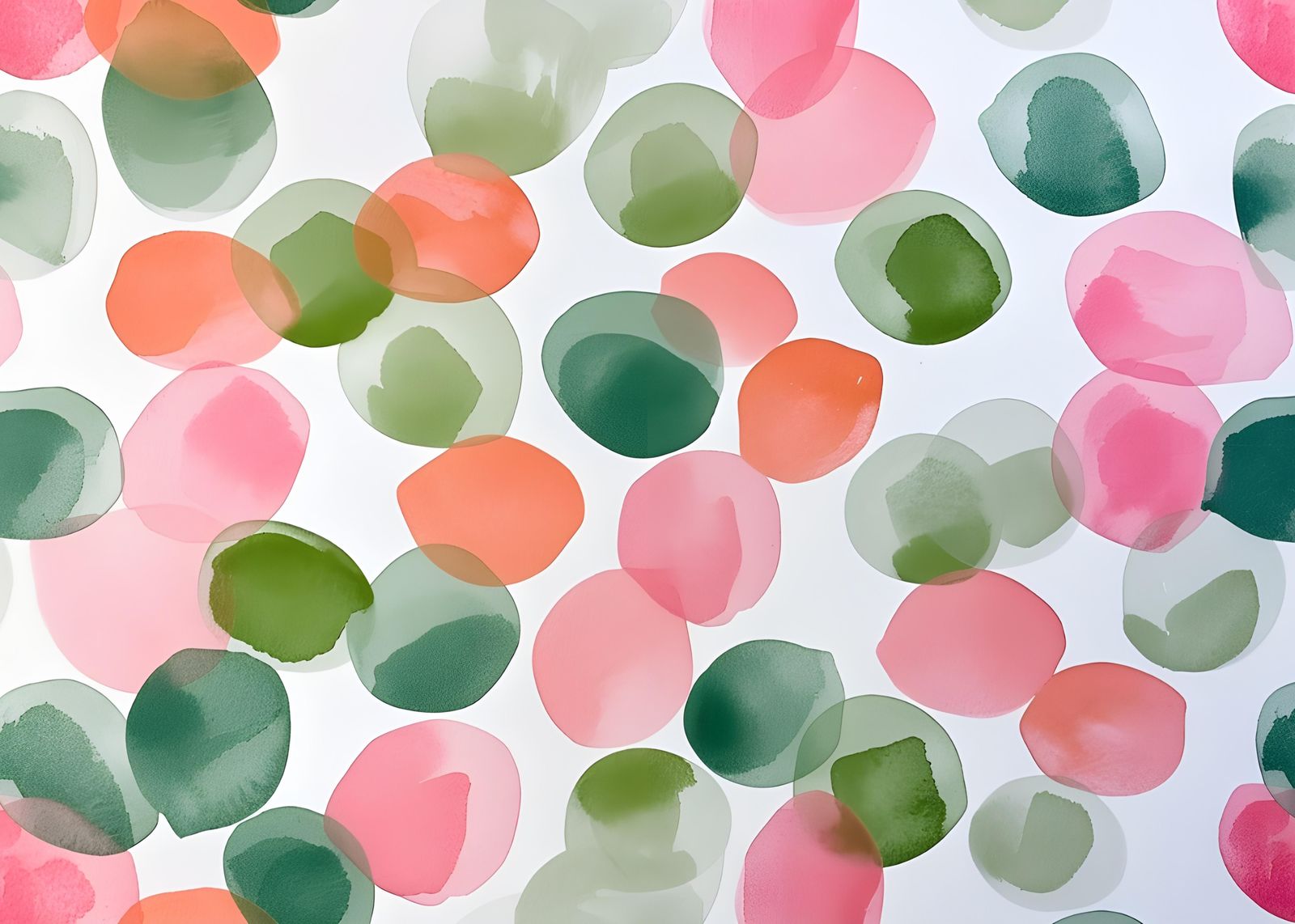 Abstract Watercolor Circles Wall Art
