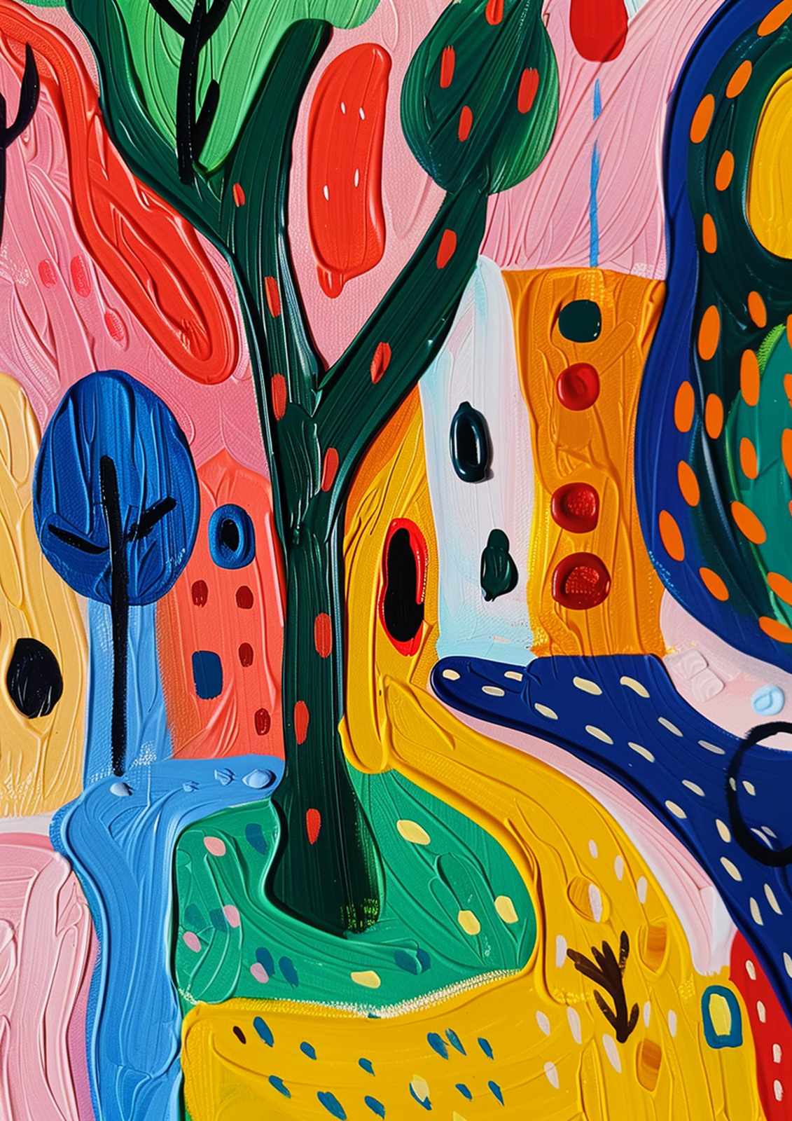 Vibrant Abstract Landscape Wall Art