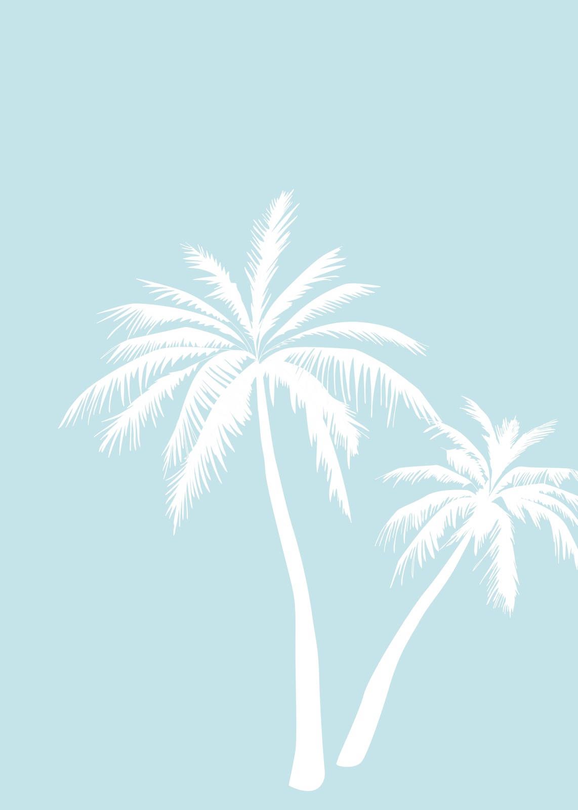 Serene Palm Trees Minimalist Wall Art