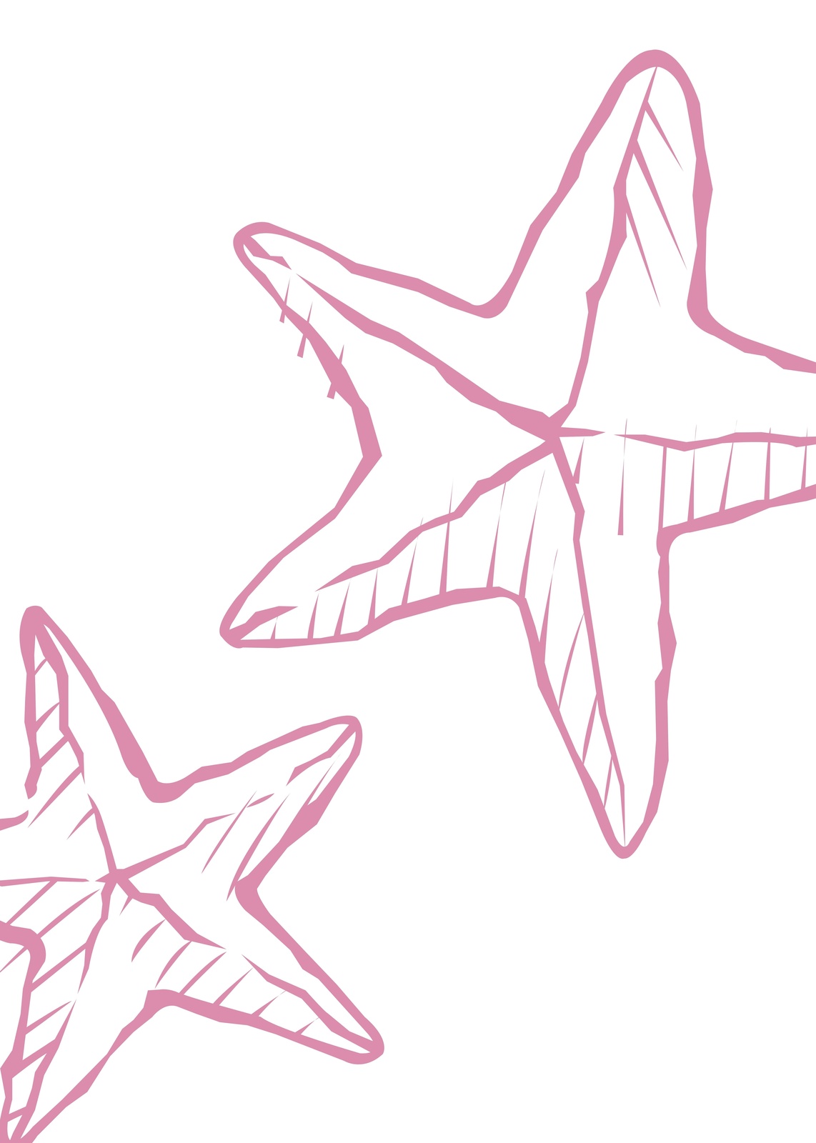 Charming Pink Starfish Duo Wall Art