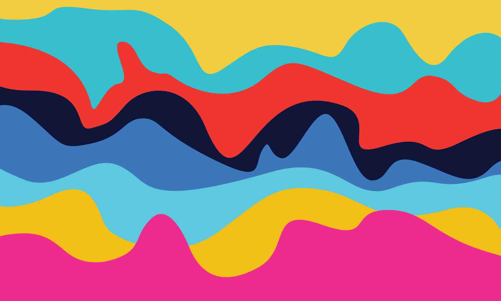 Vibrant Abstract Waves Wall Art