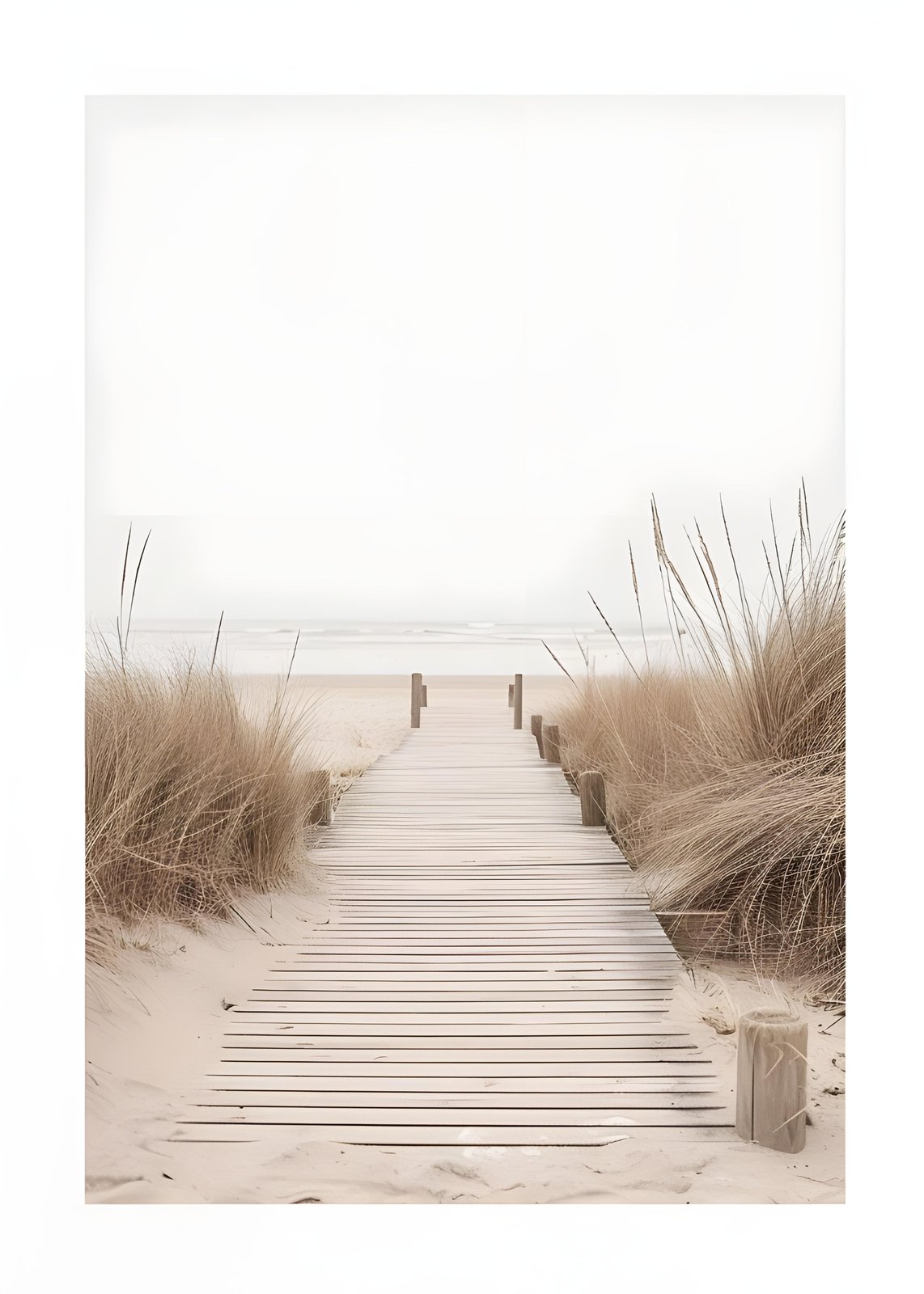 Serene Beach Pathway Wall Art
