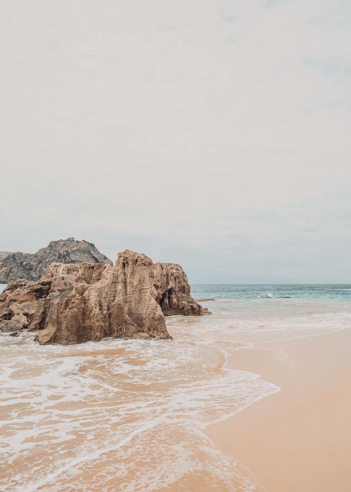 Coastal Serenity: Textured Rocks Beach Wall Art