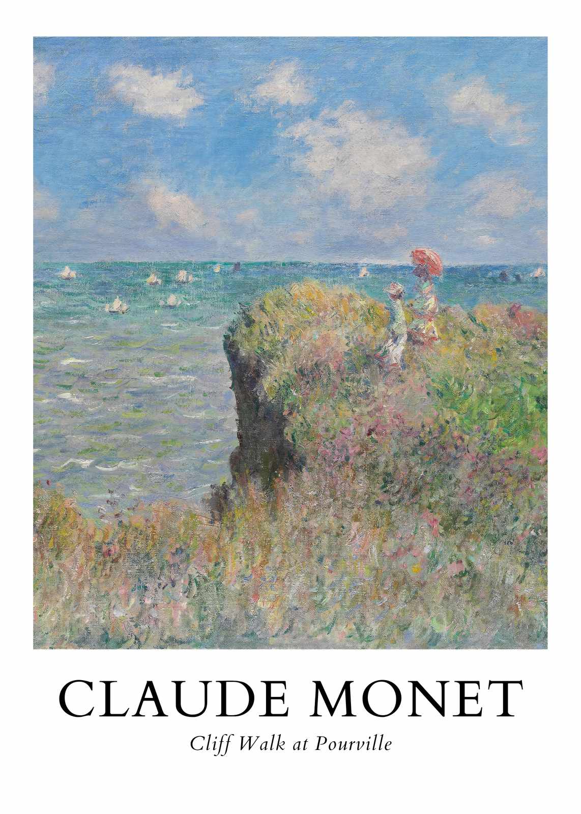 Monet Cliff Walk at Pourville Wall Art