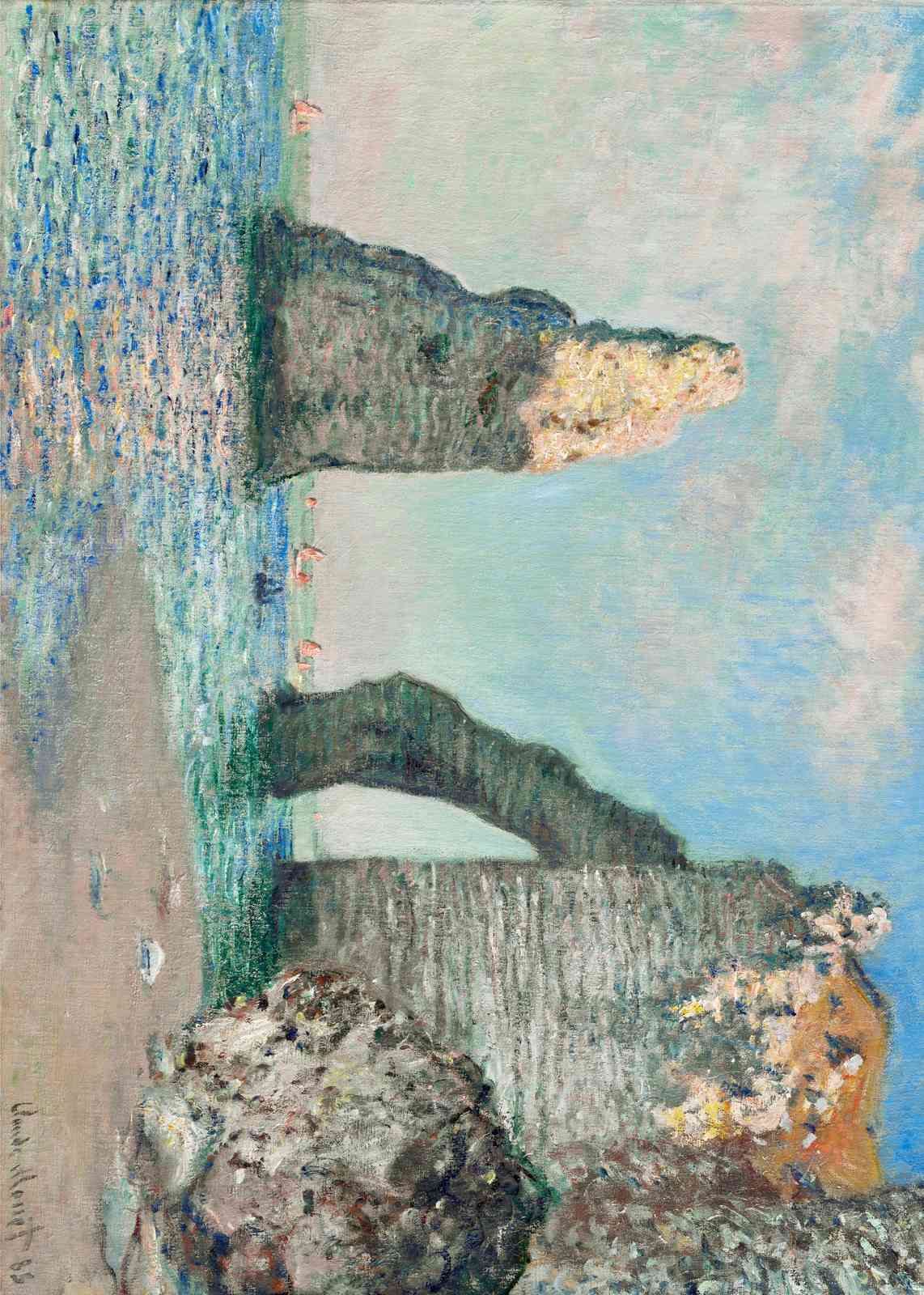 Seascape Cliff View Impressionist Wall Art