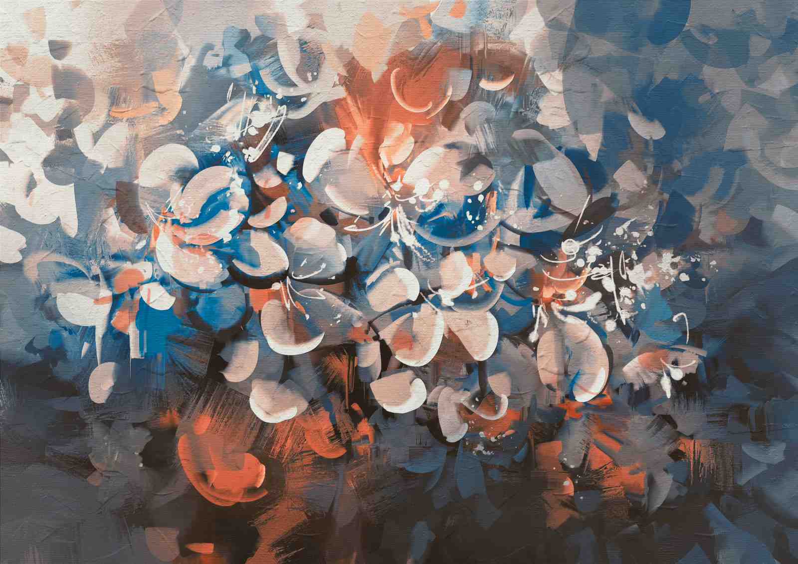 Abstract Floral Splash Wall Art