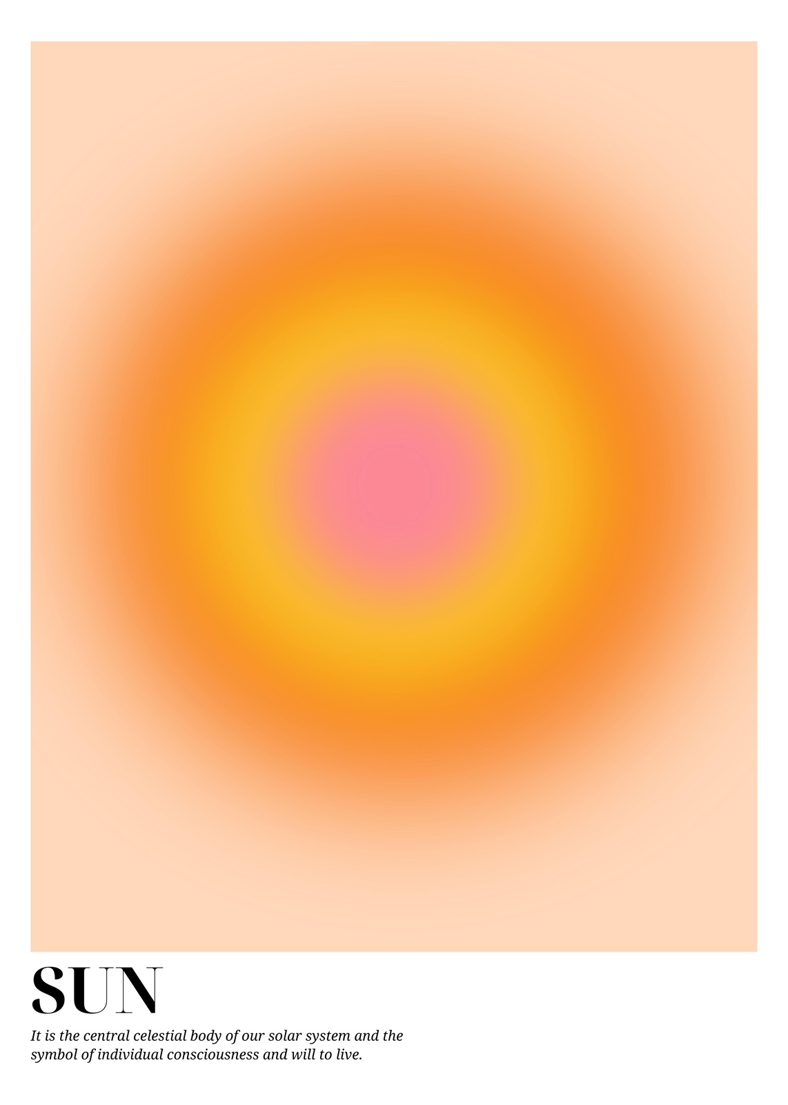 Warm Aura Sun Gradient Wall Art