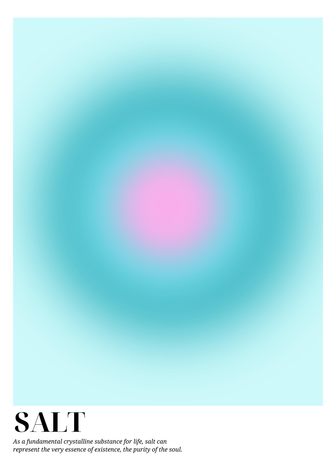Aura Gradient 'Salt' Art Wall Art