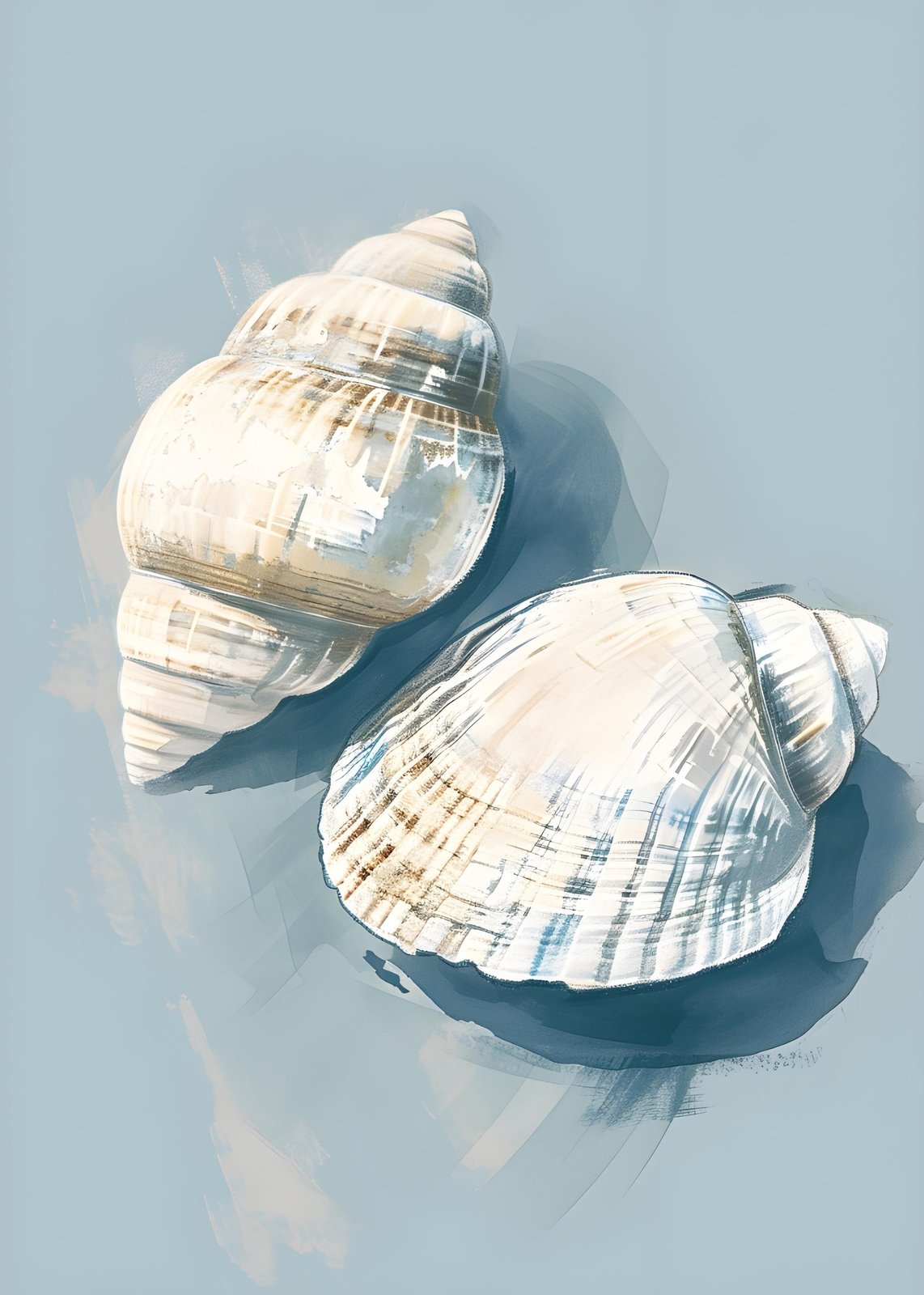 Coastal Seashell Art Wall Art for Beach Homes