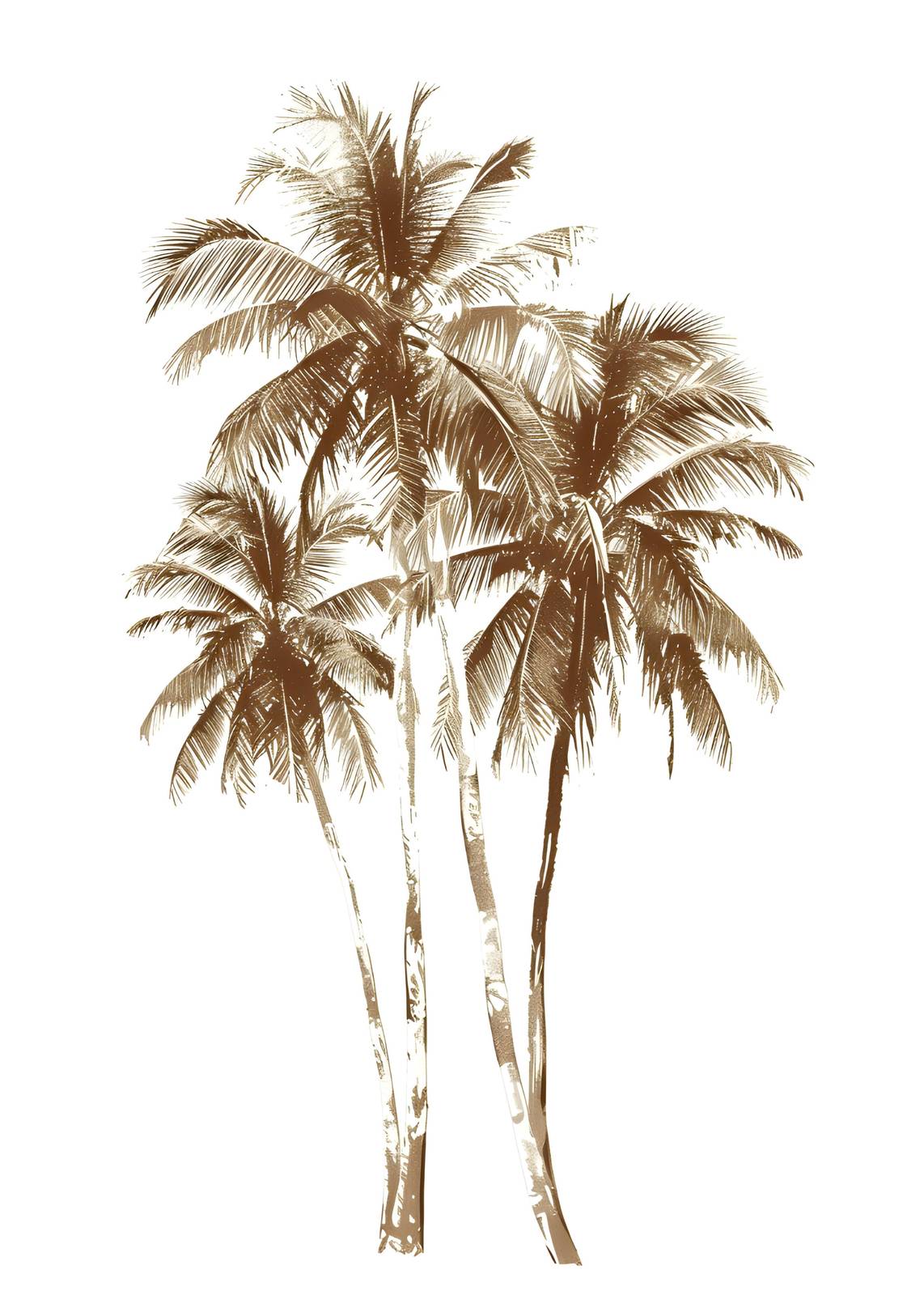 Tropical Palm Trees Vintage Wall Art