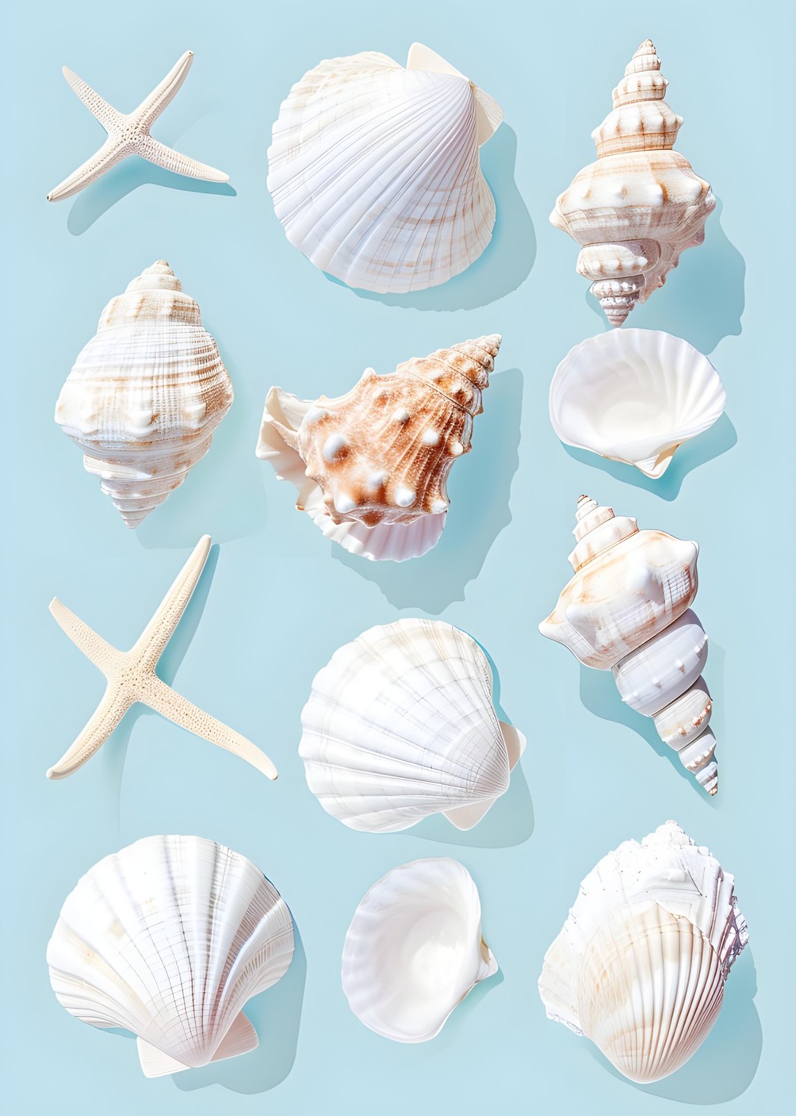 Coastal Shell Collection Wall Art